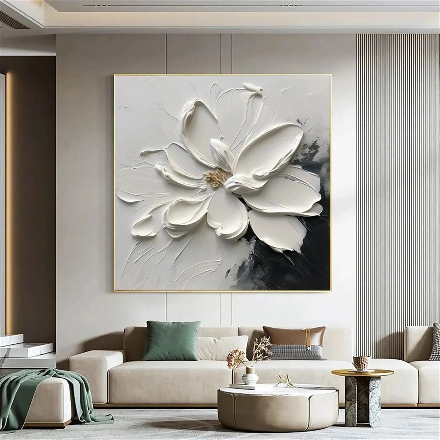 Flower Textured Painting Canvas #FP048