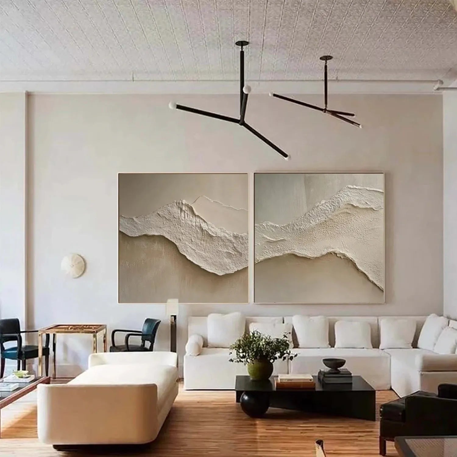 Ocean Abstract Textured Wall Art Set of 2 #OP041