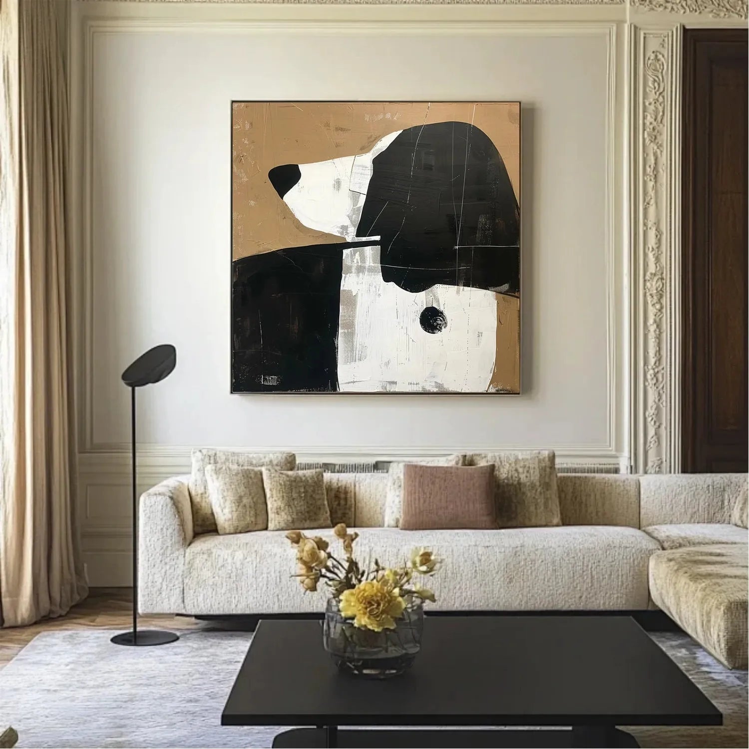 Abstract Animal Dog Wall Art #AC059