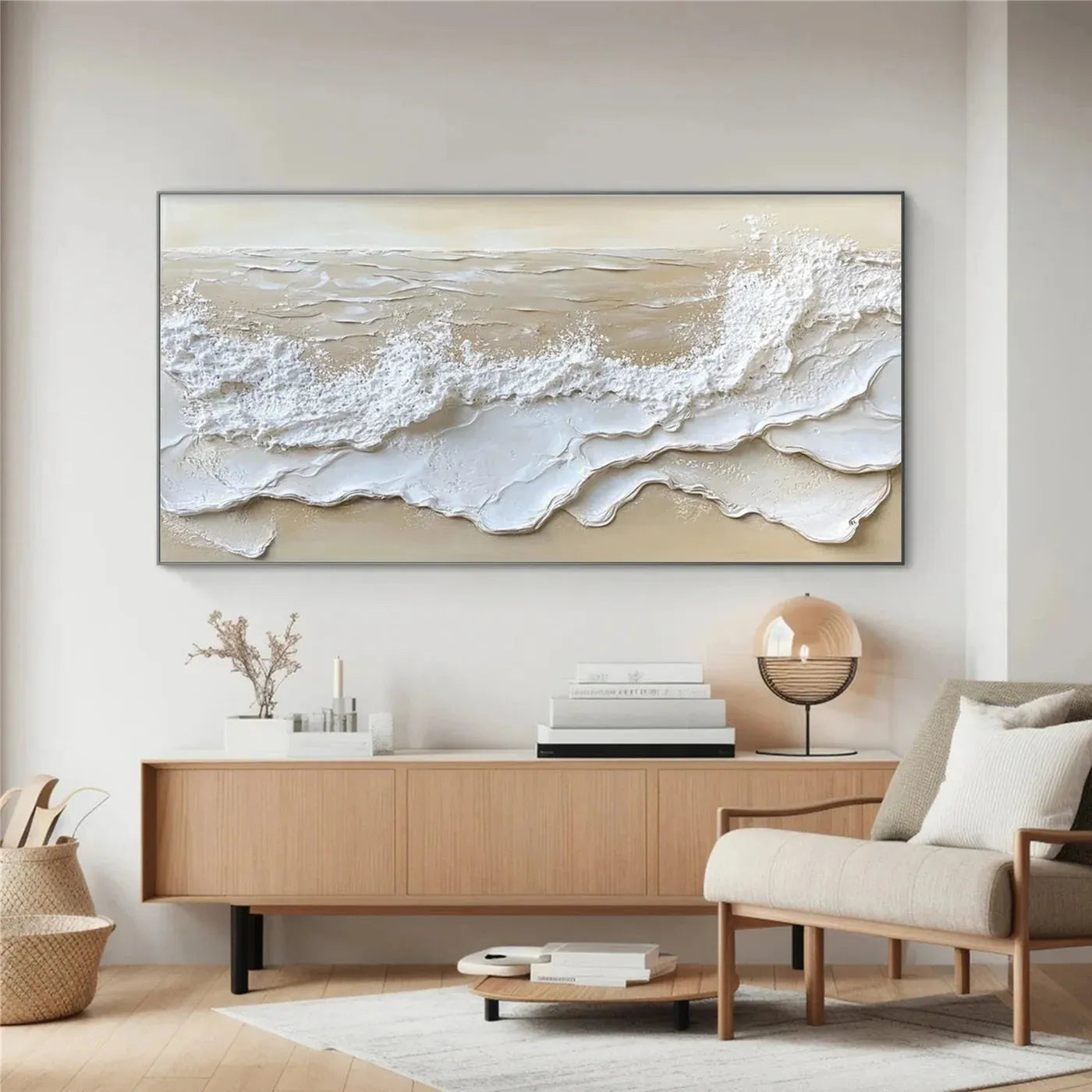 Ocean And Sky Textured Painting Canvas #OS039