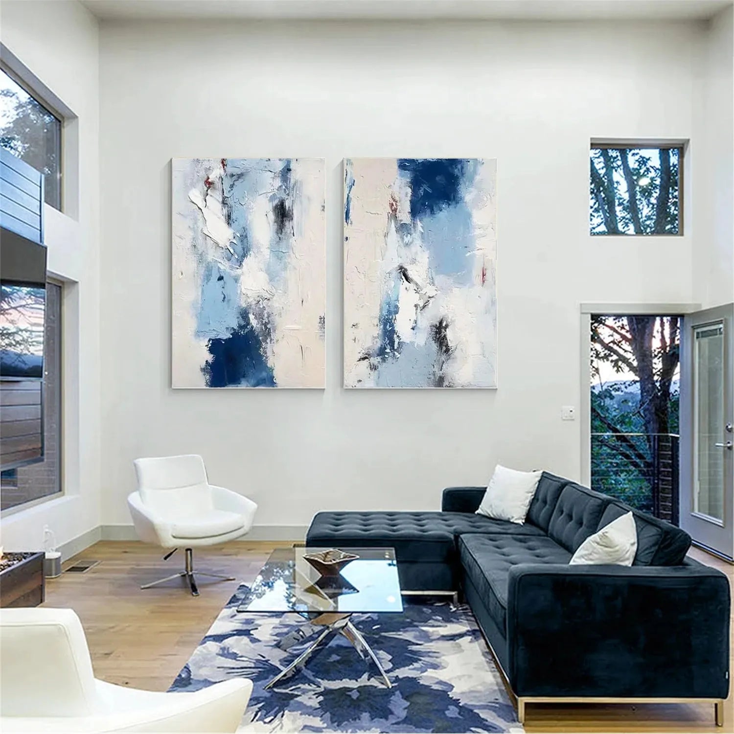 Abstract Painting Canvas Set of 2 #AP071