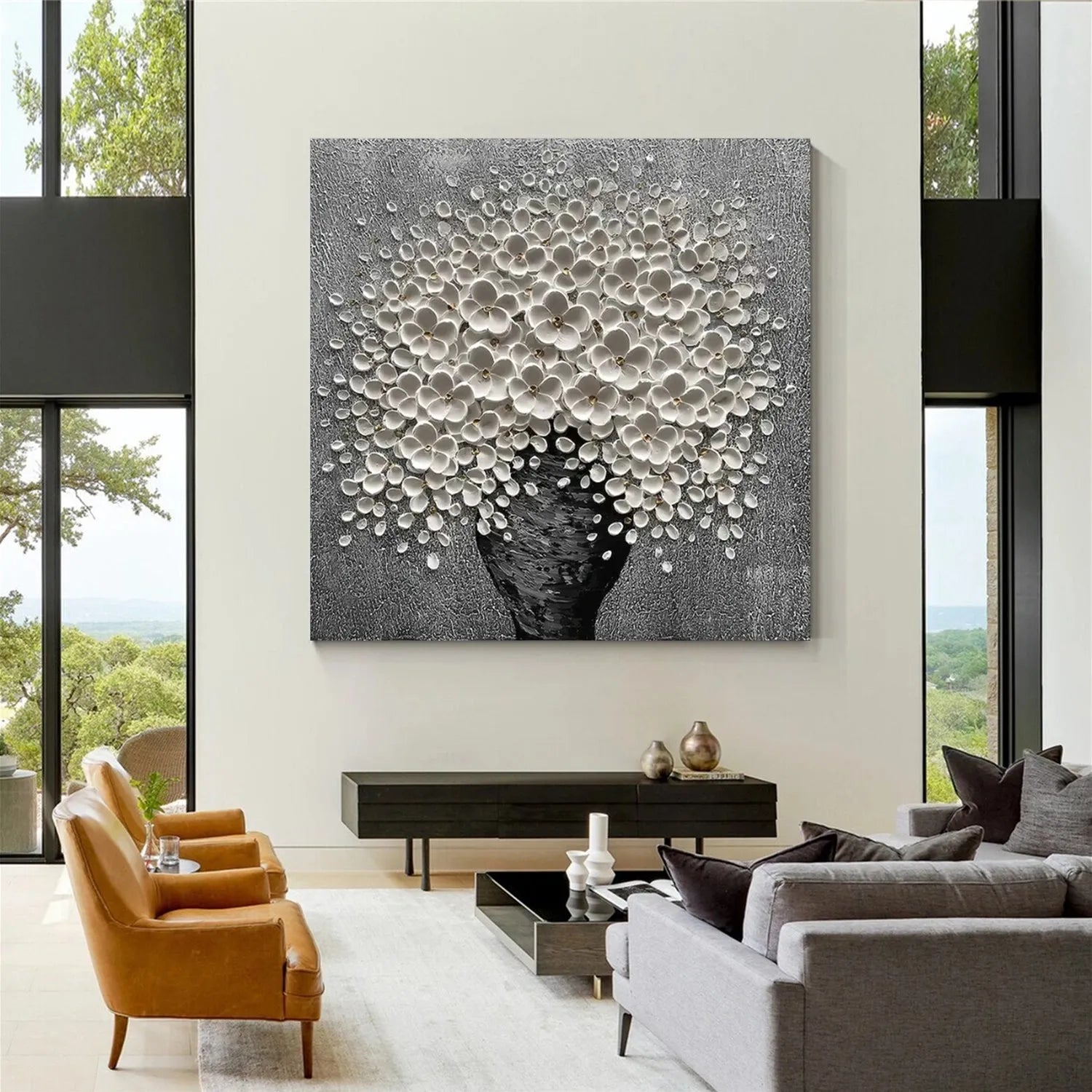Flower Textured Painting Canvas #FP066