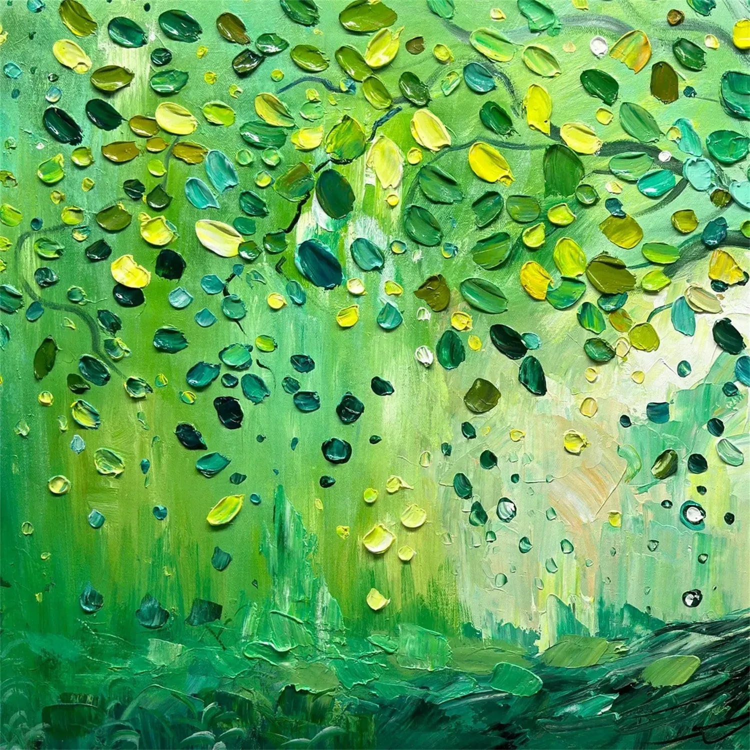 Tree Textured Painting Canvas #TP005