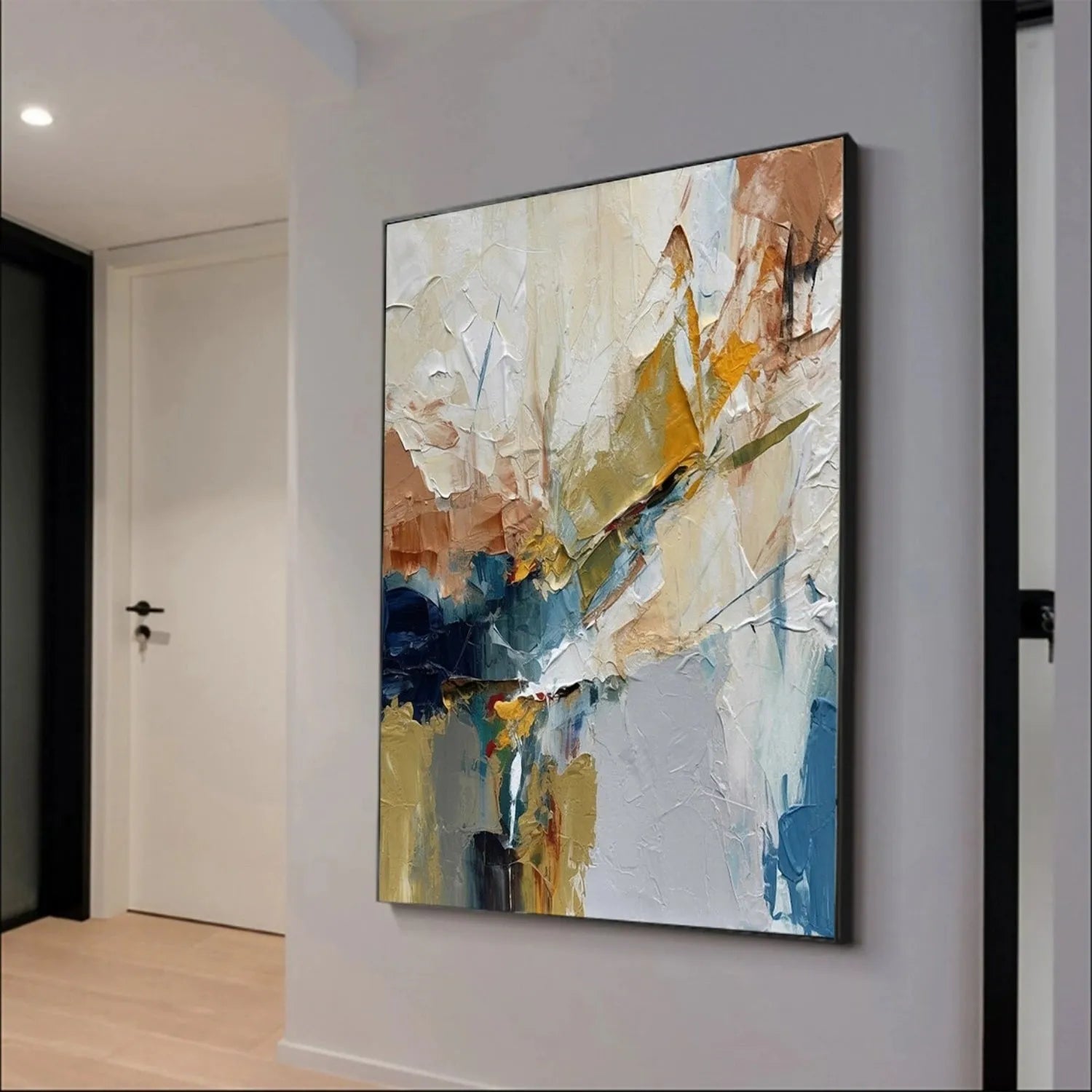 Colorful Abstract Textured Painting Canvas #AT093