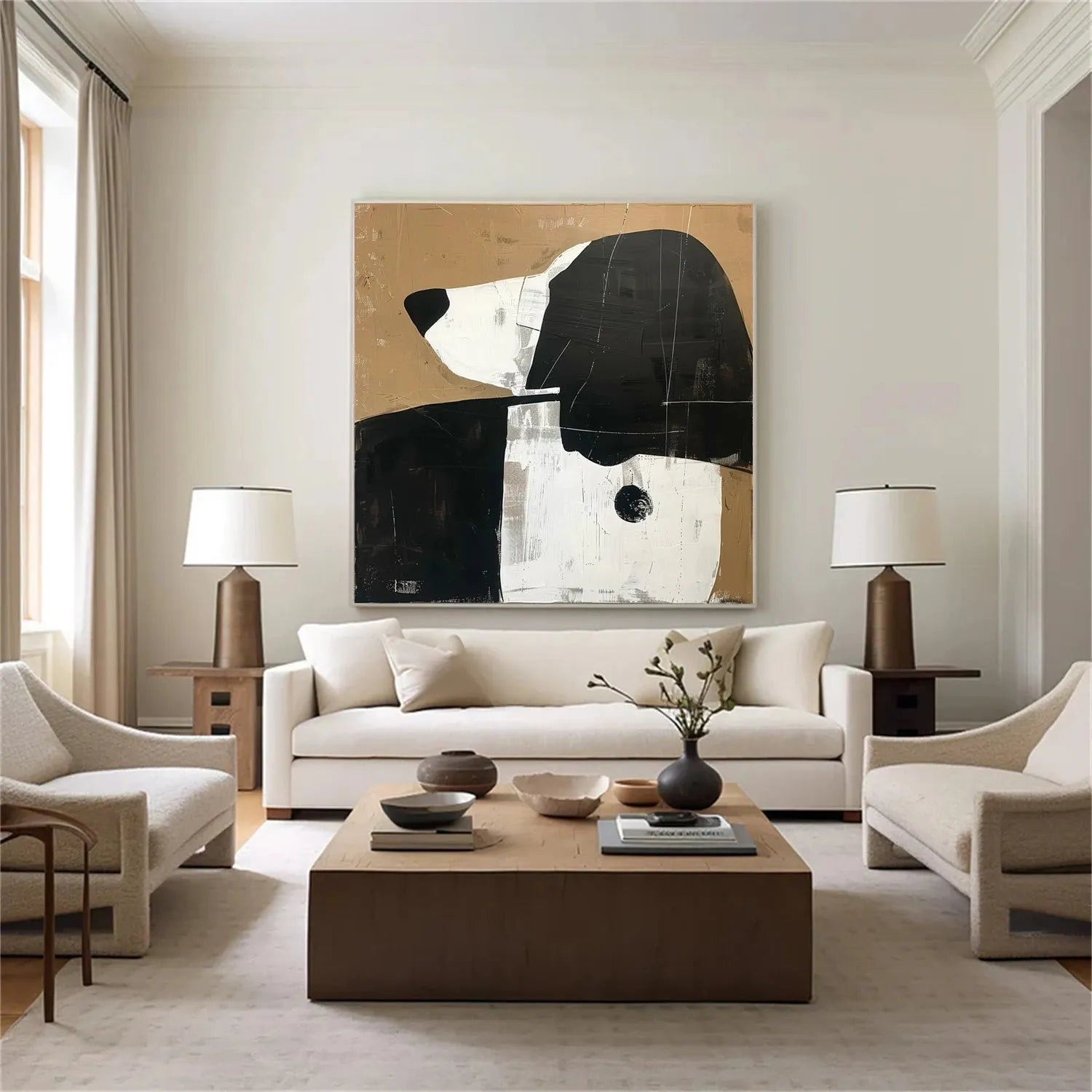 Abstract Animal Dog Wall Art #AC059