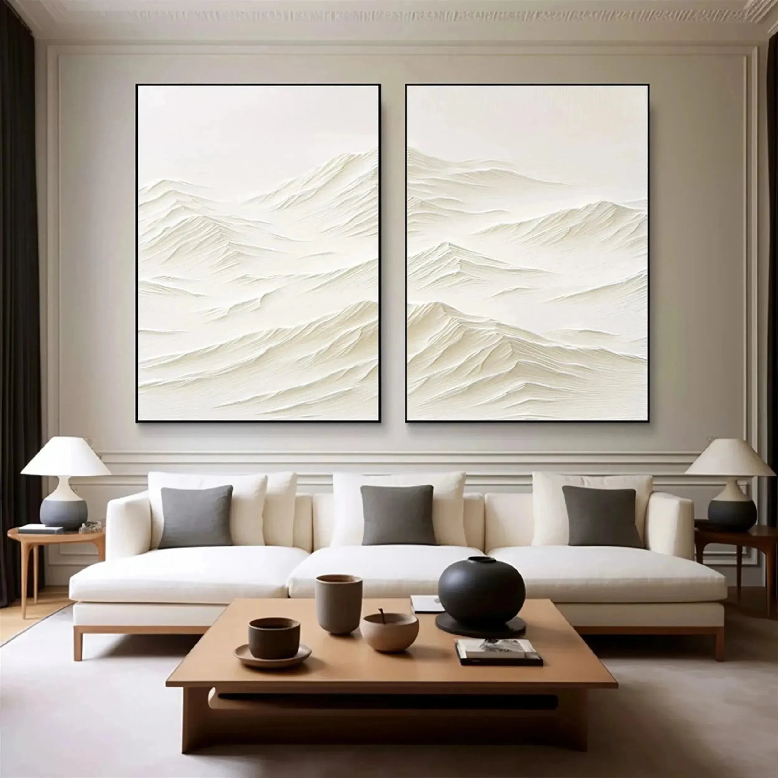 Mountain Textured Canvas Art Set of 2 #MO008