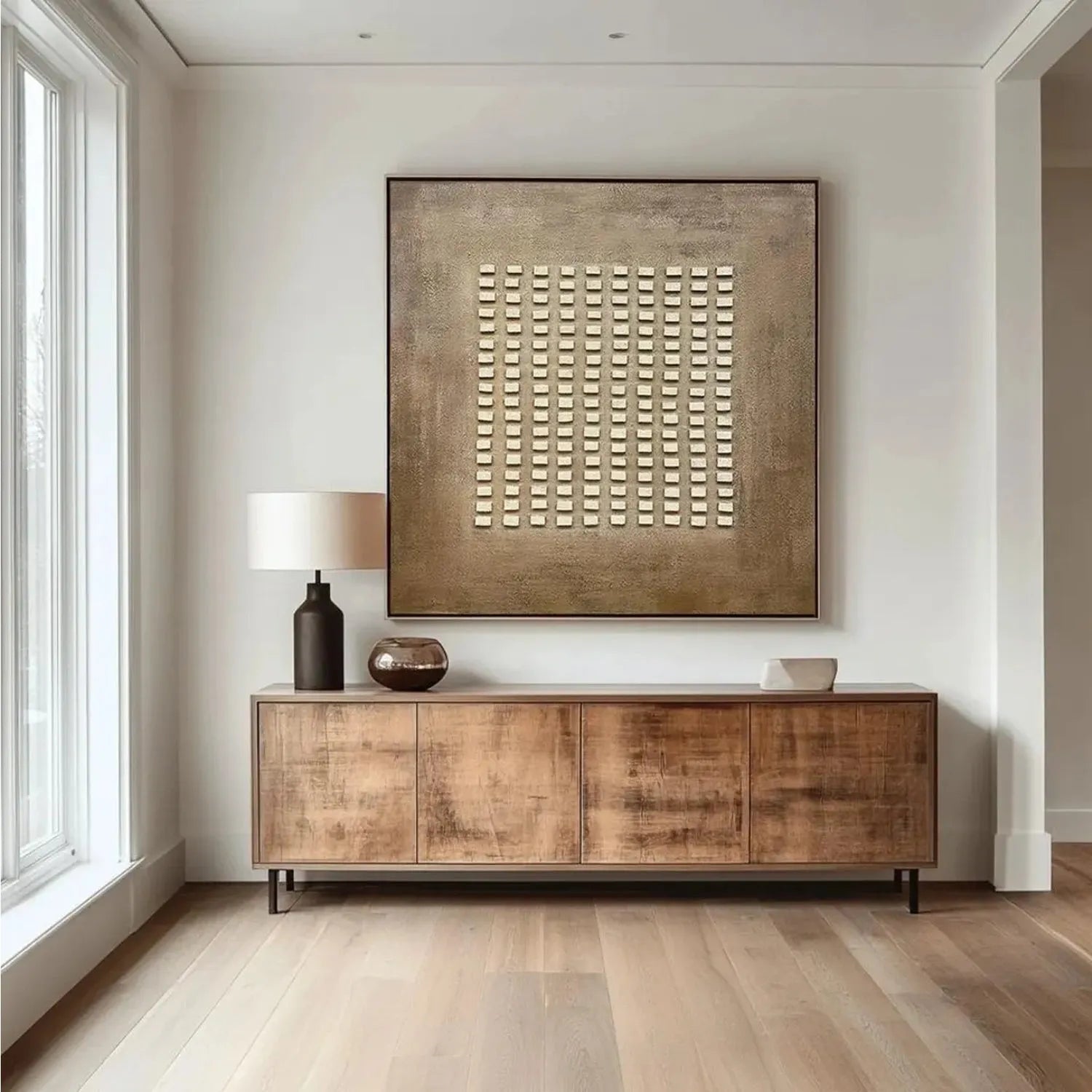 Beige & Brown Abstract #BB137