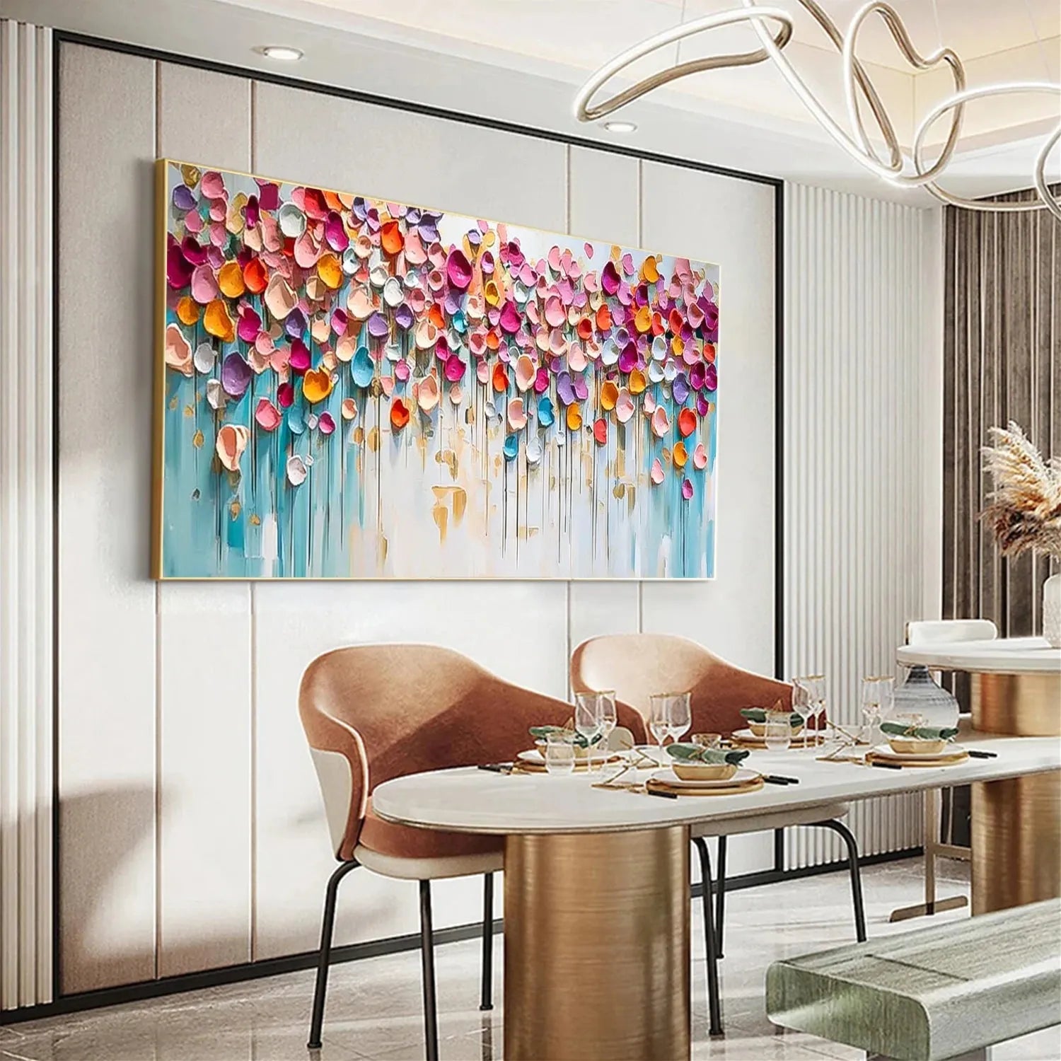 Colorful Abstract Textured Painting Canvas #AT024