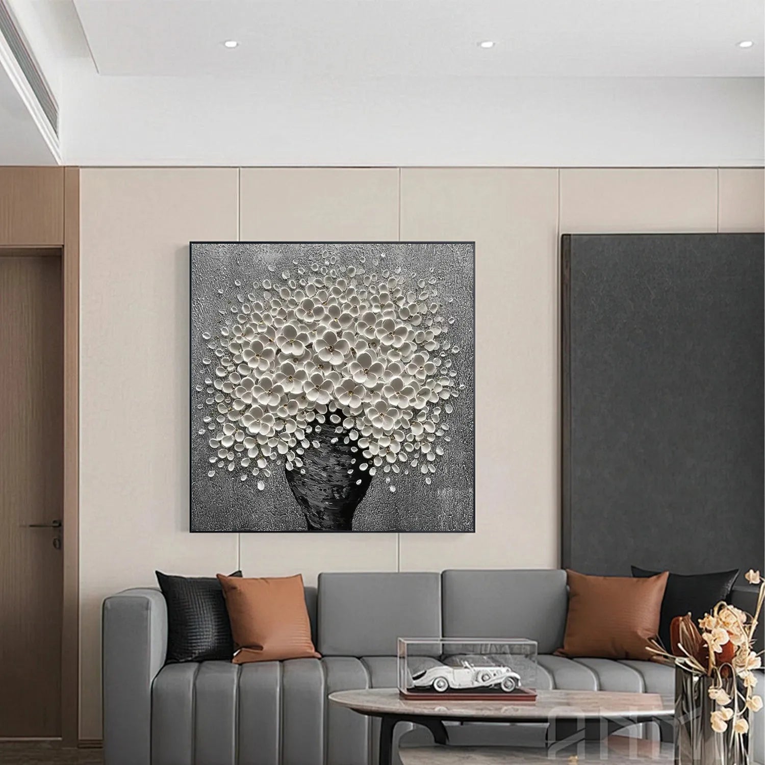 Flower Textured Painting Canvas #FP066