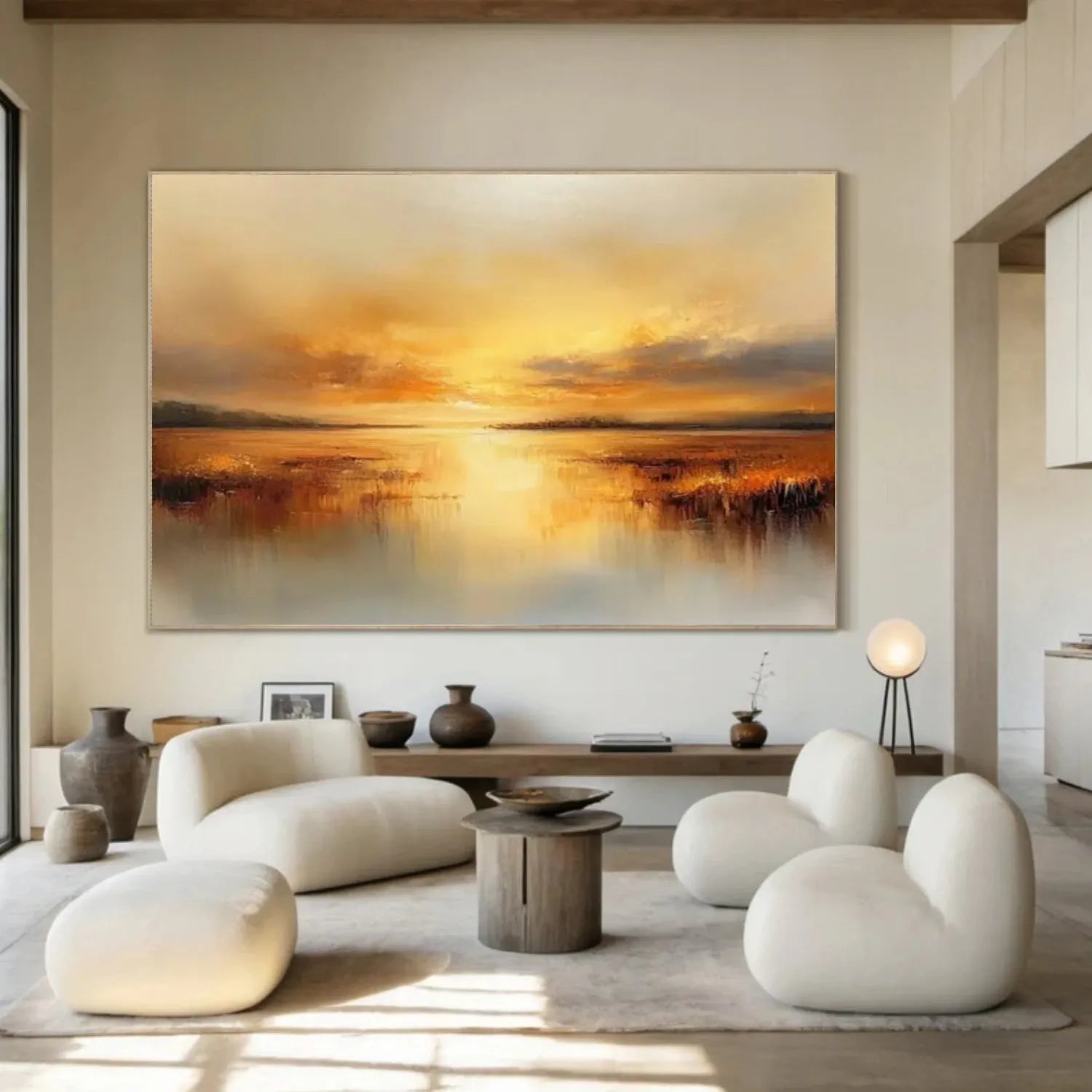 Ocean And Sky Abstract Wall Art #OS064