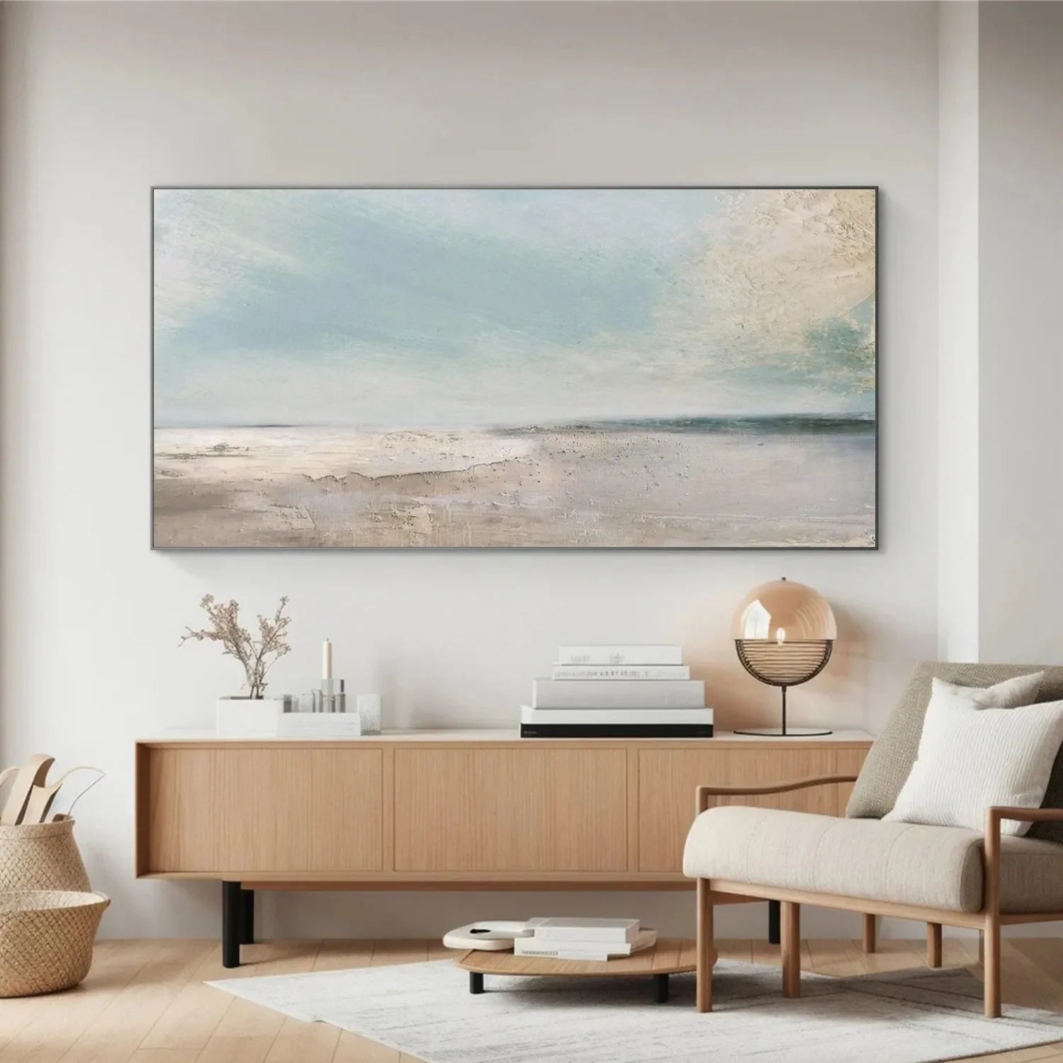 Ocean And Sky Abstract Wall Art #OS073