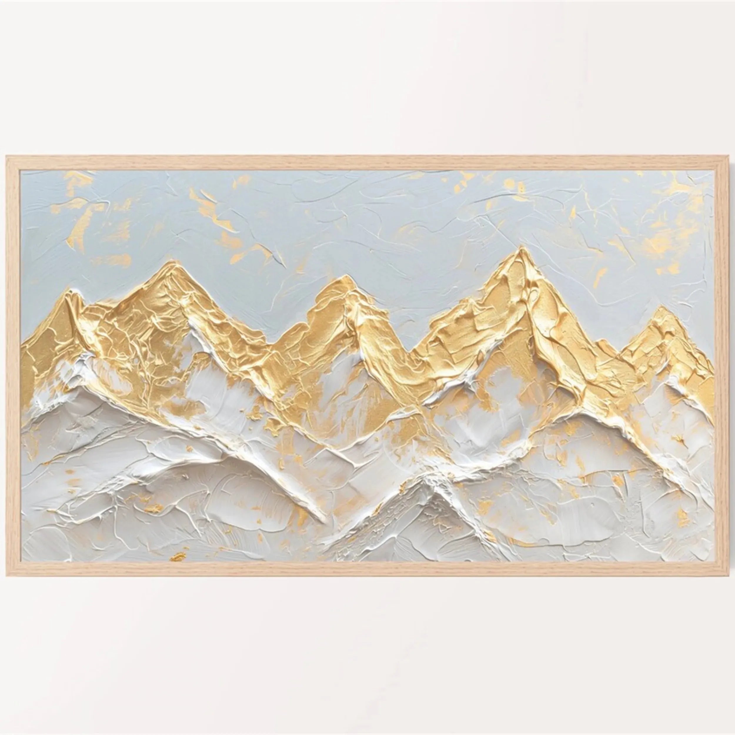 Mountain Landscape Abstract Textured Wall Art #MM198