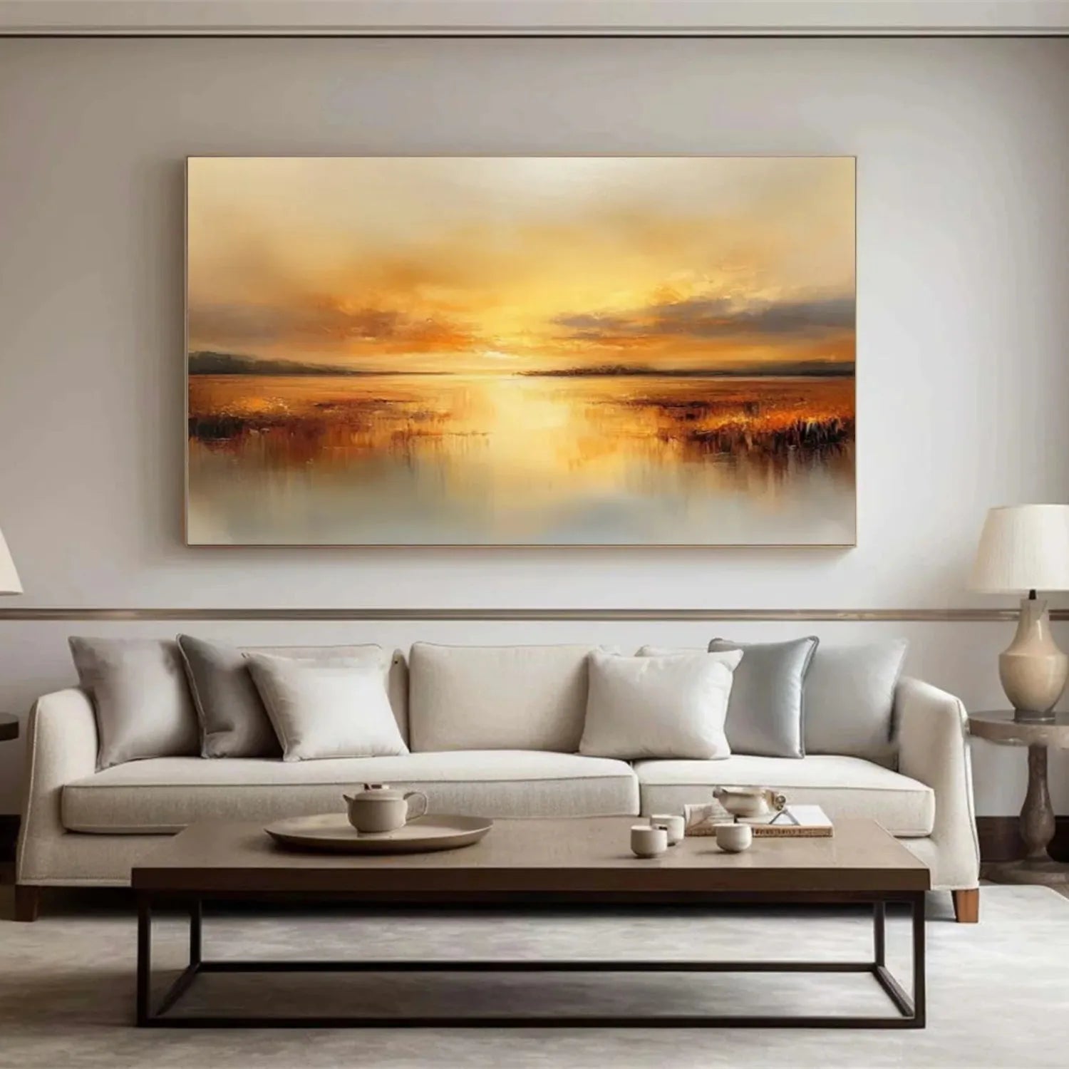 Ocean And Sky Abstract Wall Art #OS064