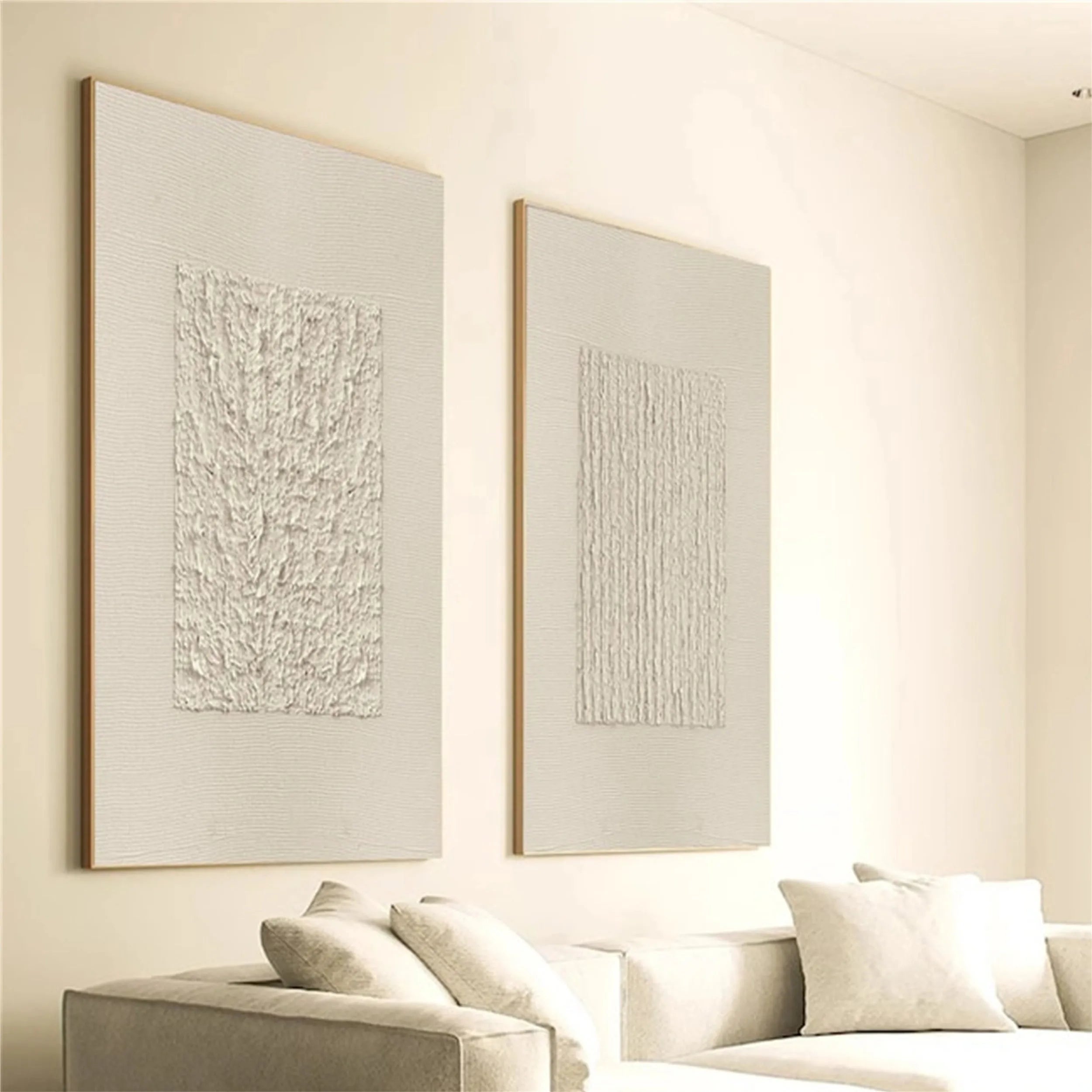 Beige & Brown Abstract Set of 2 #BB087