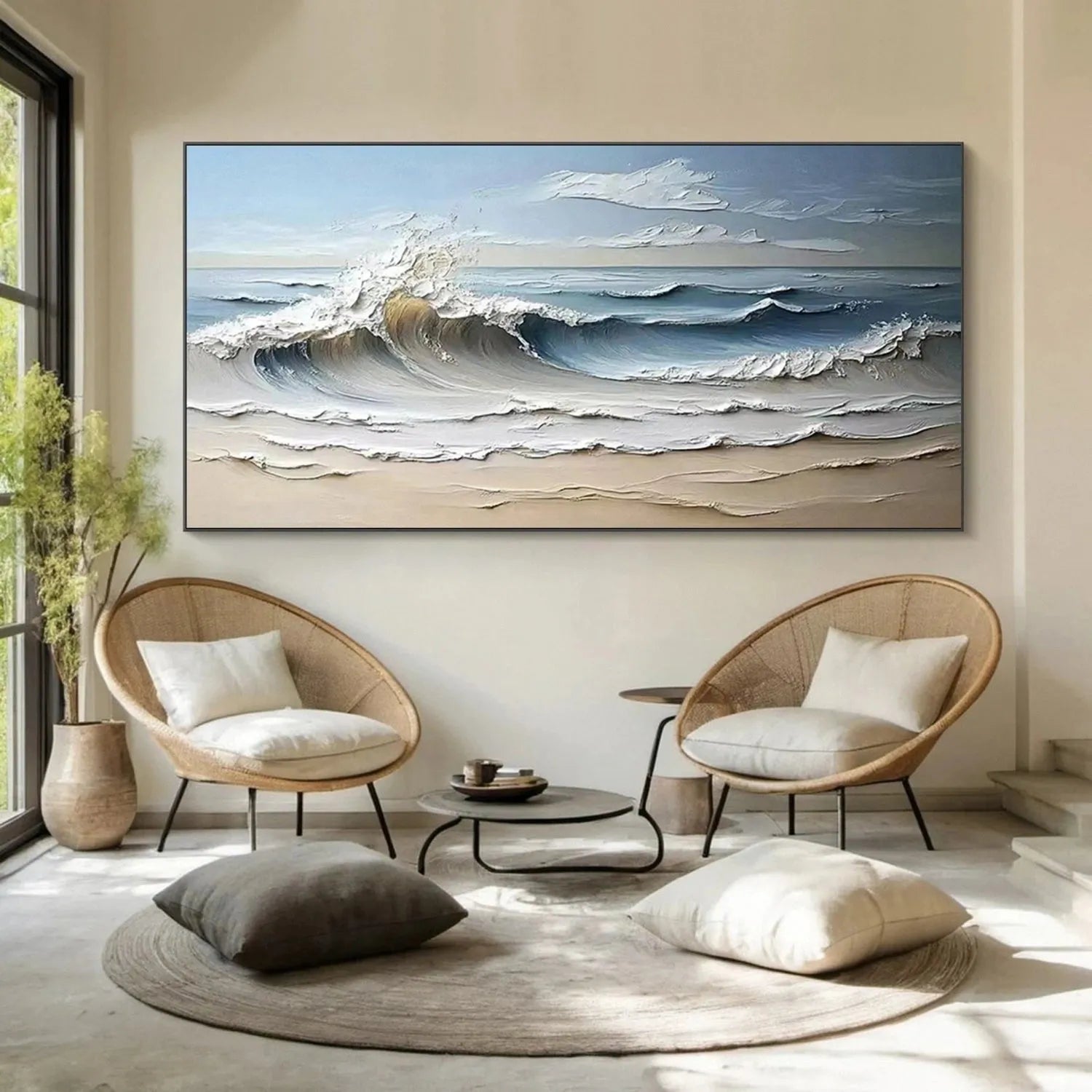 Ocean Textured Painting Canvas #OP021