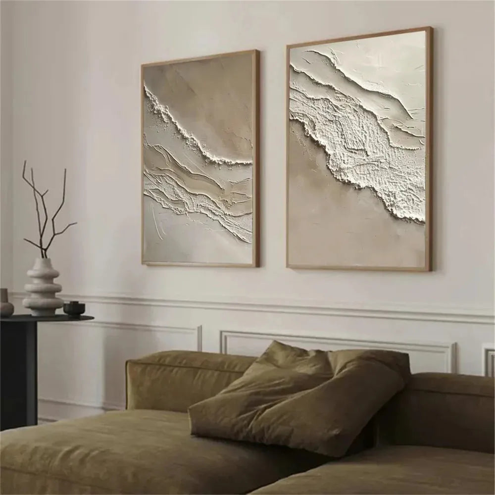 Ocean Textured Painting Canvas Set of 2 #OP028