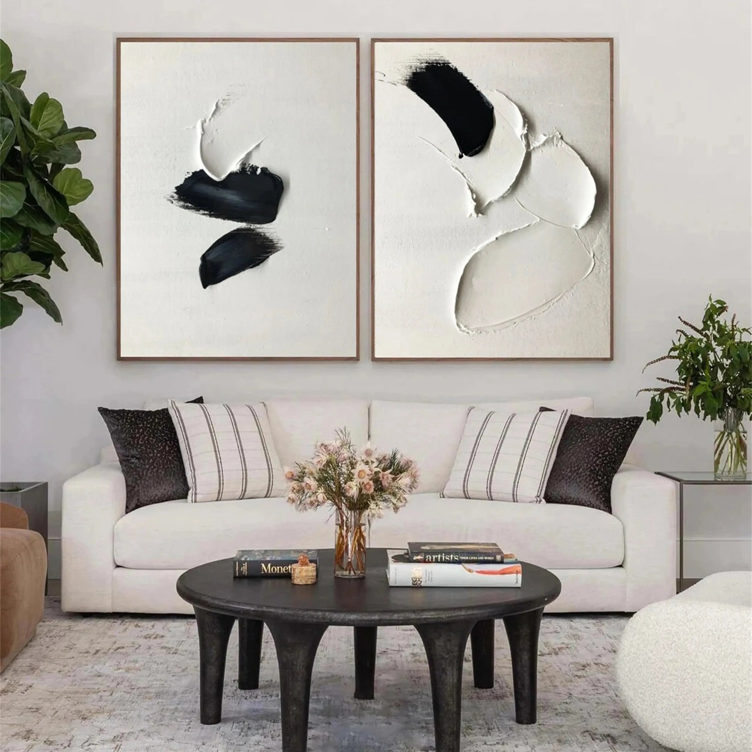 Minimalist Textured Painting Canvas Set of 2 #MM143