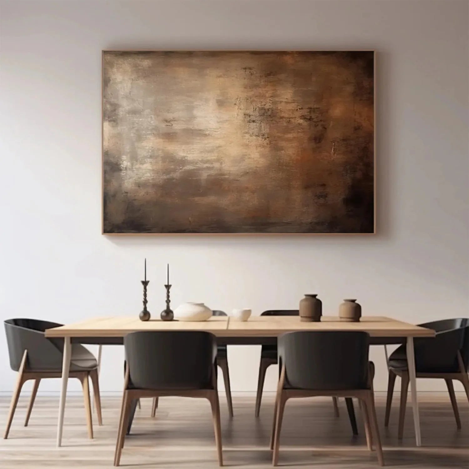 Brown Abstract Canvas Wall art #AP215