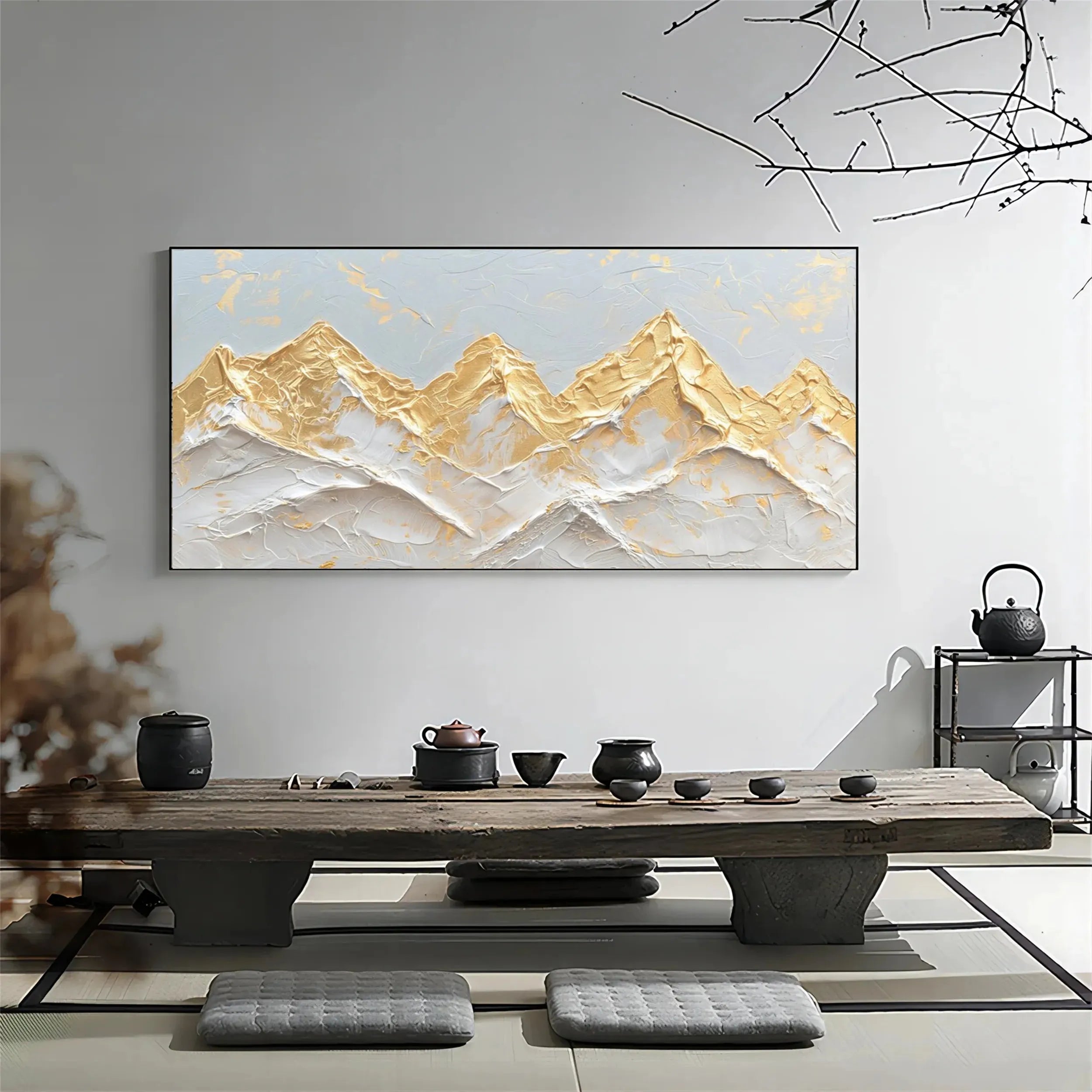 Mountain Landscape Abstract Textured Wall Art #MM198