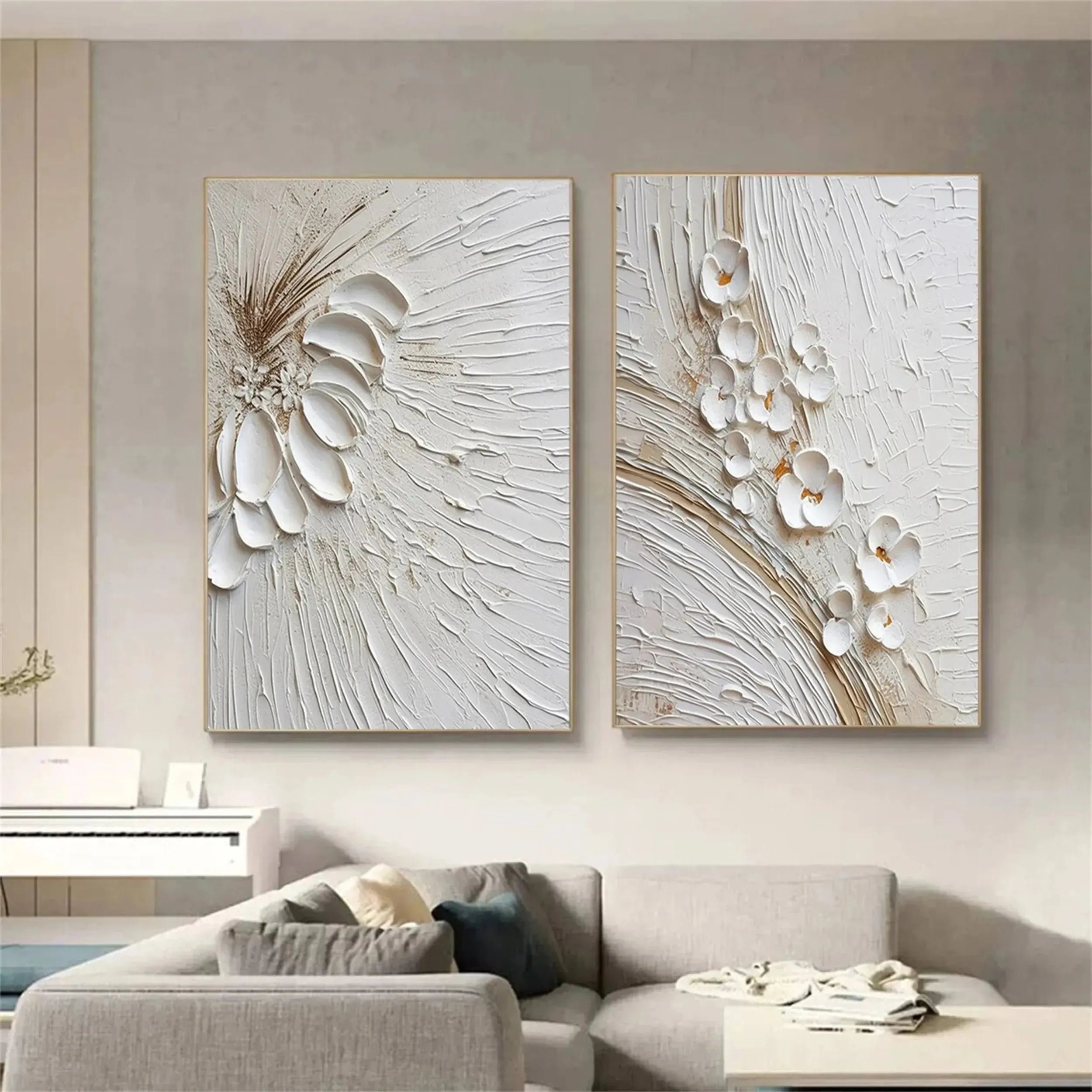 Flower Textured Painting Canvas #FP049