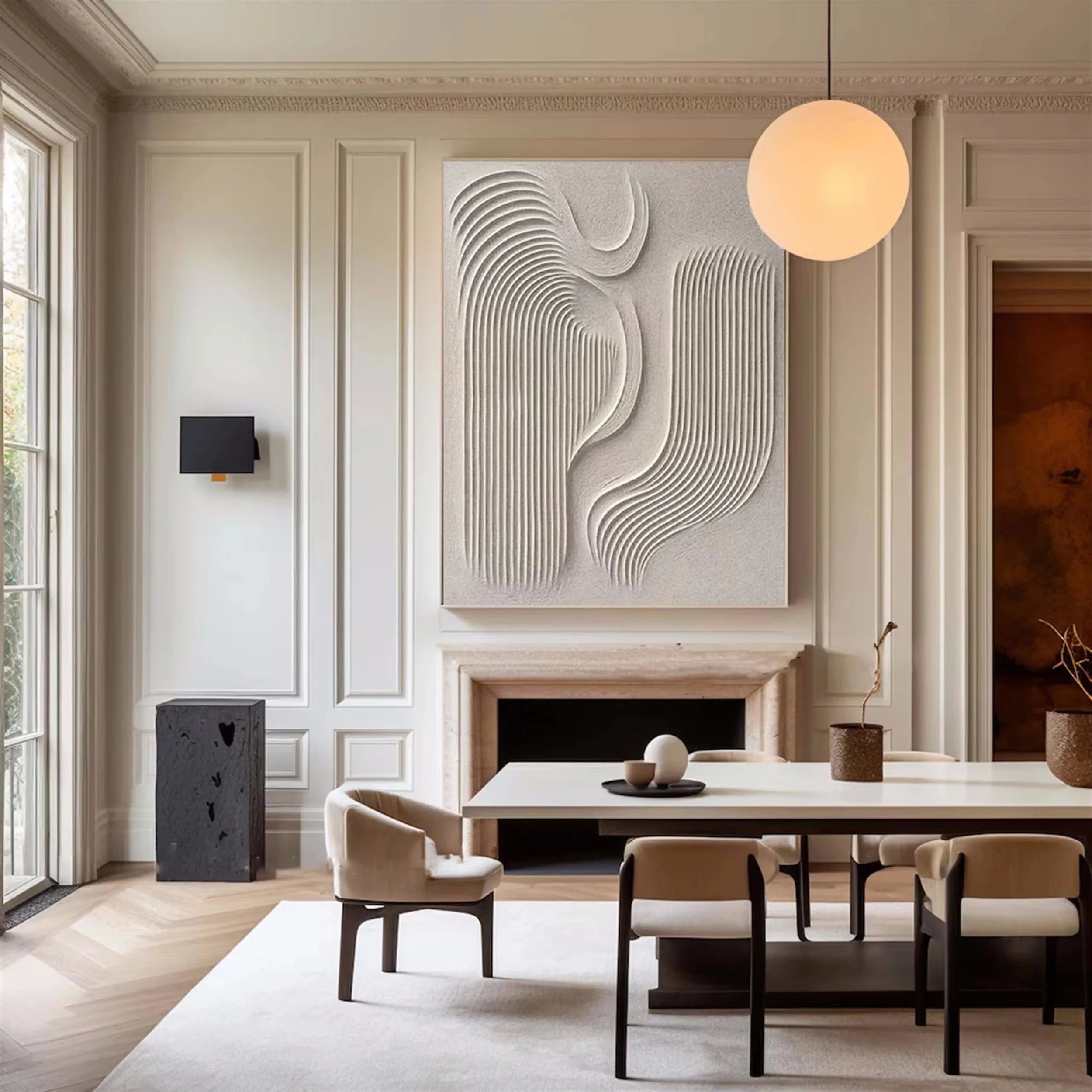 Beige & Brown Abstract #BB068