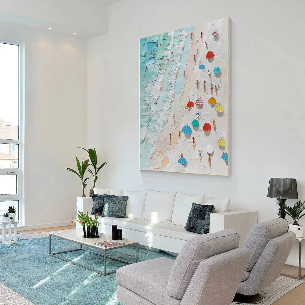 Seascape and Snowy Peak Painting #SP022