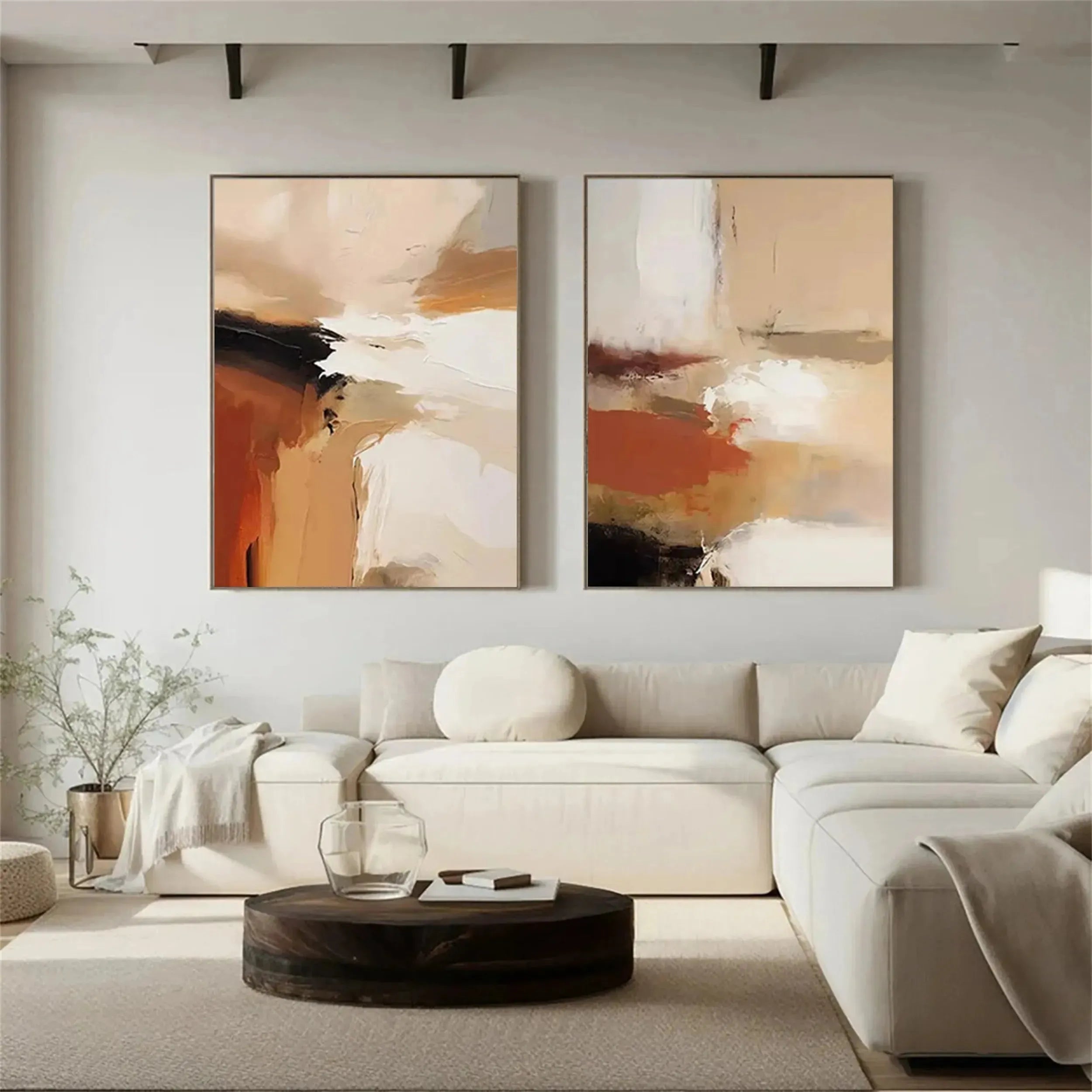 Abstract Painting Canvas Set of 2 #AP090