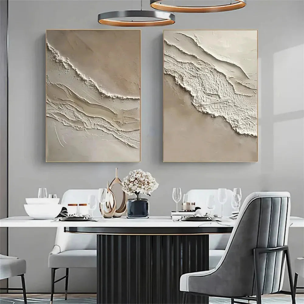 Ocean Textured Painting Canvas Set of 2 #OP028