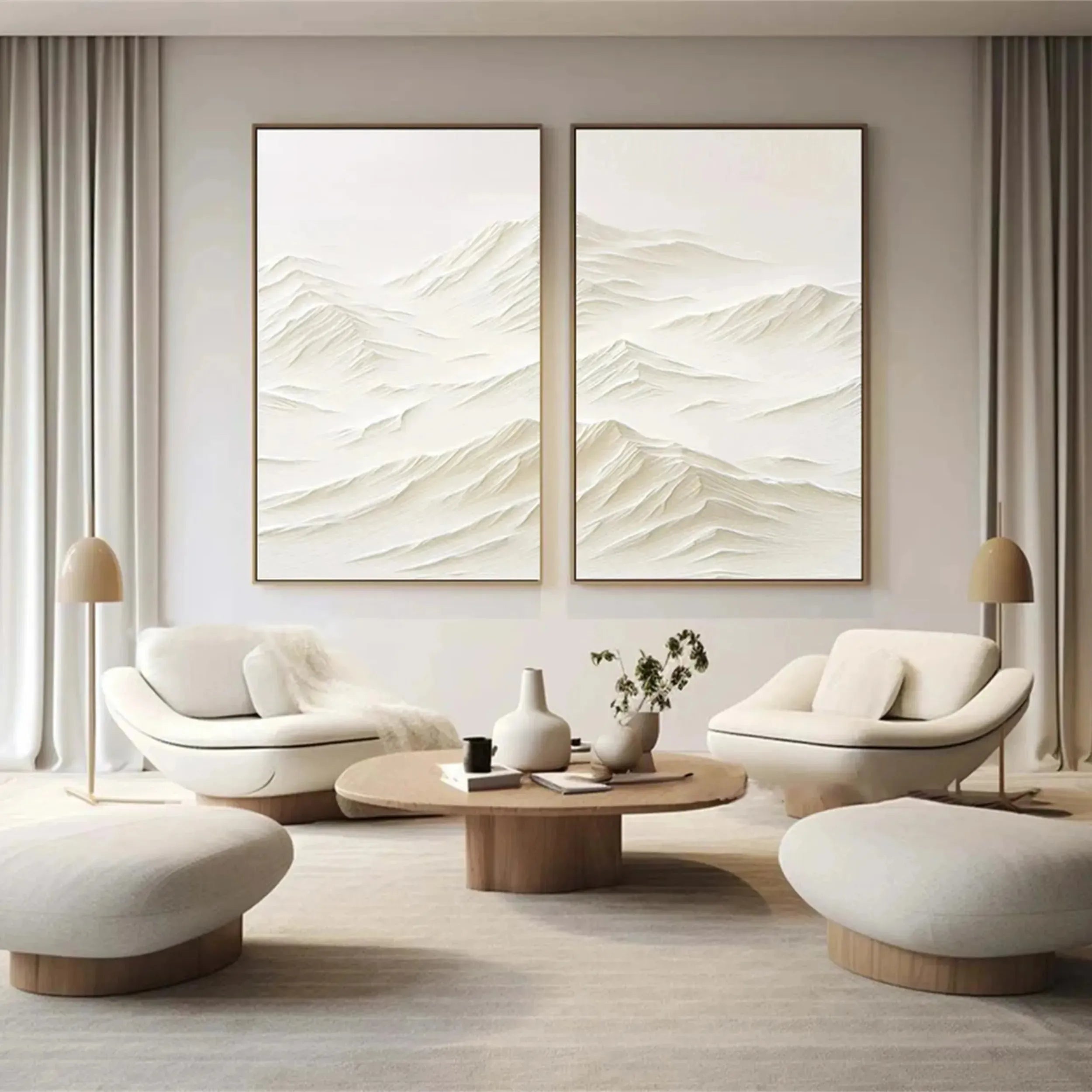 Mountain Textured Canvas Art Set of 2 #MO008