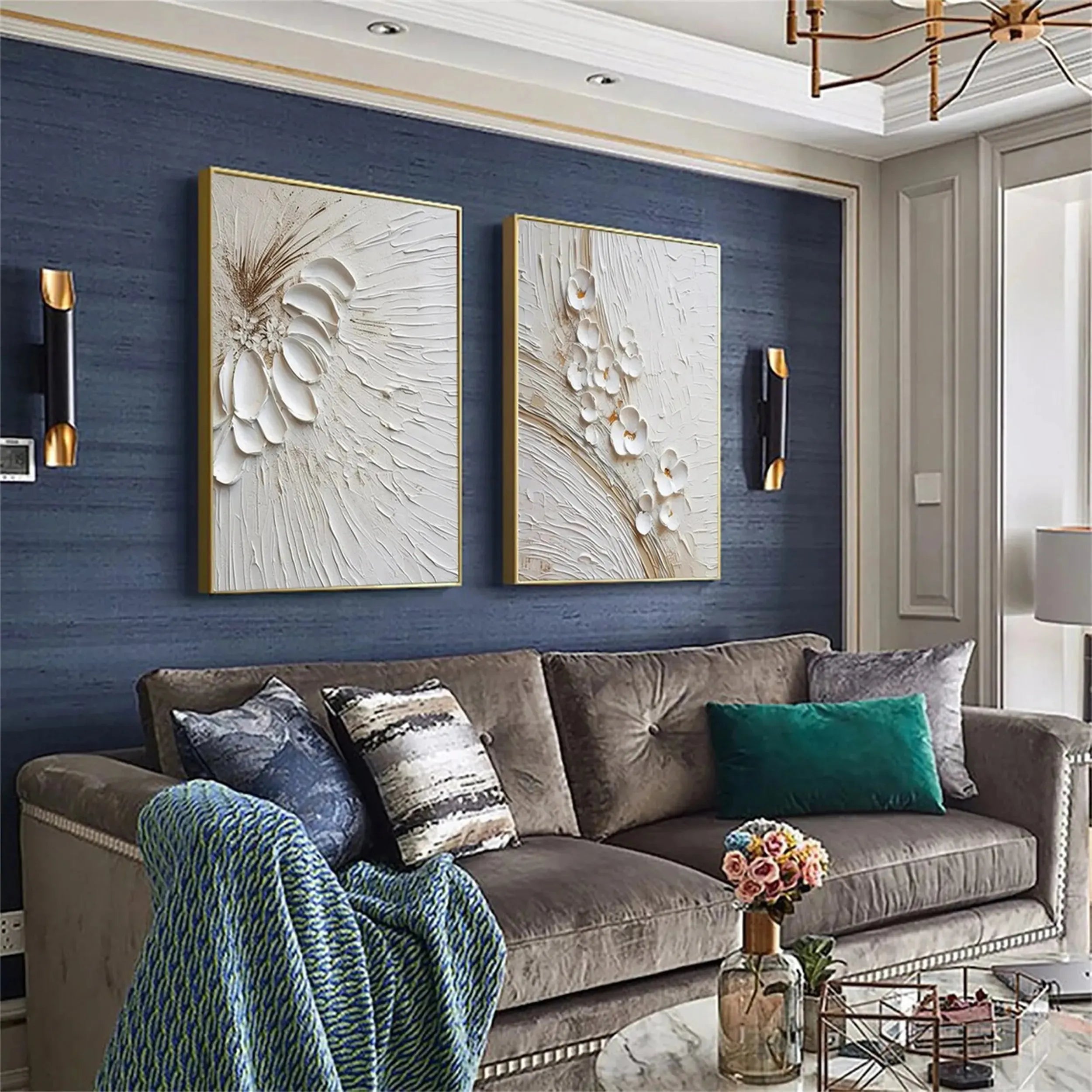 Flower Textured Painting Canvas #FP049