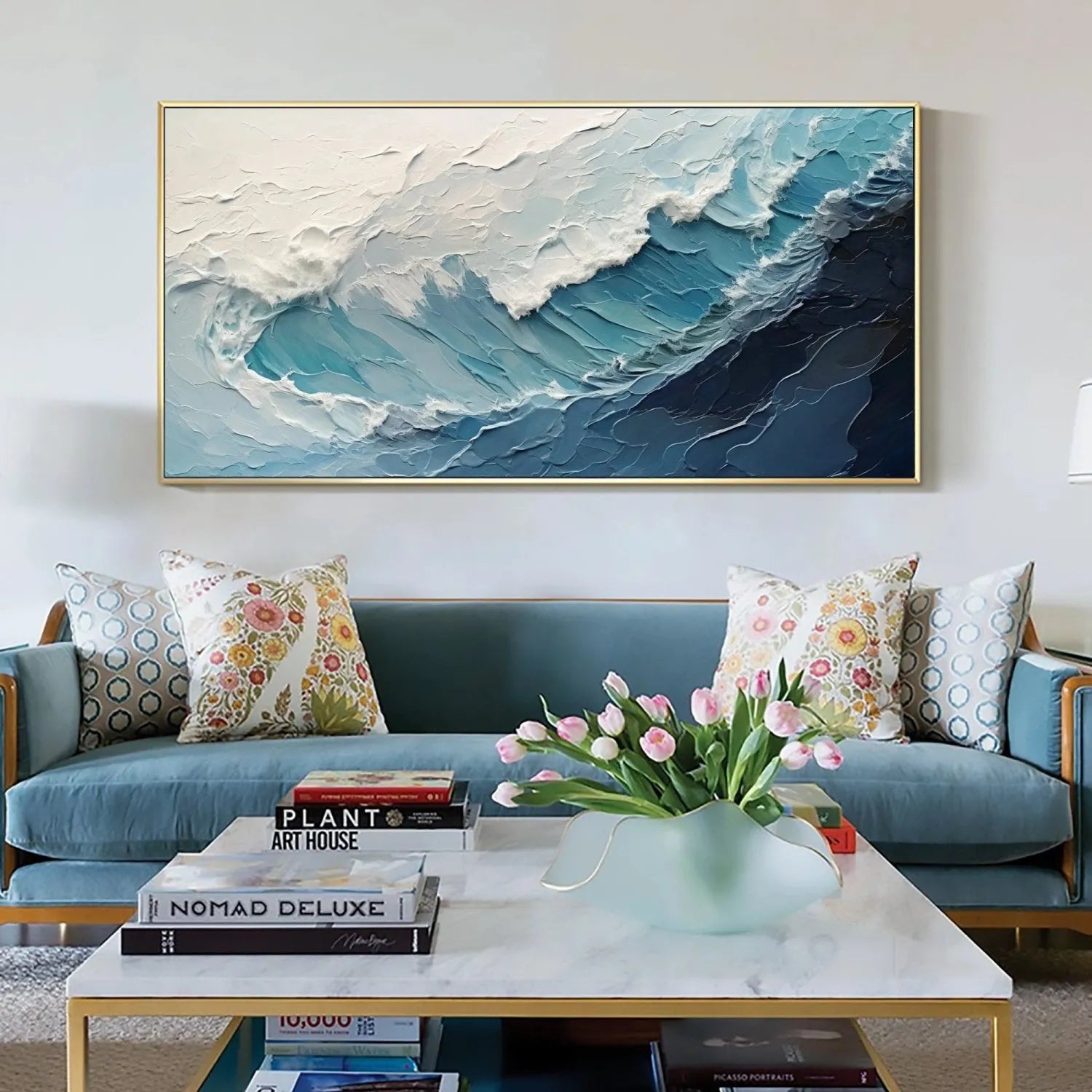 Ocean Textured Painting Canvas #OP022
