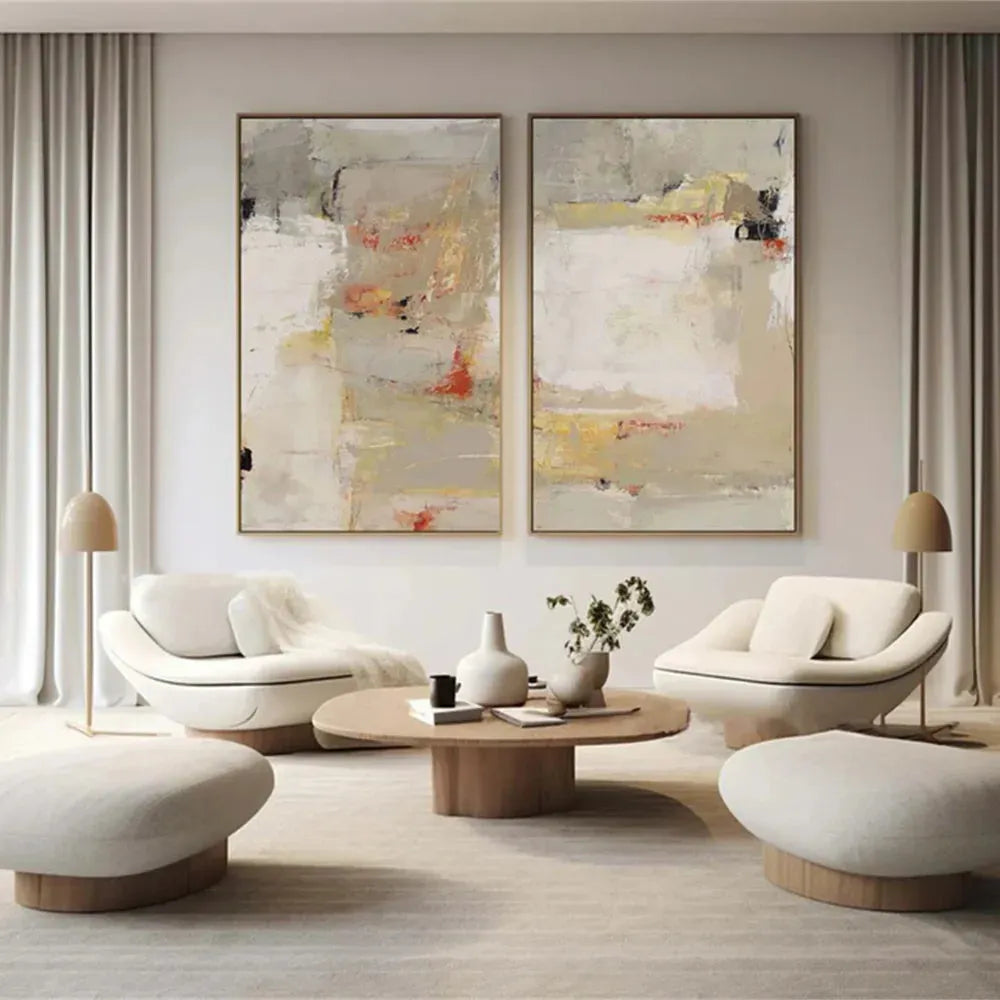 Abstract Painting Canvas Set of 2 #AP130