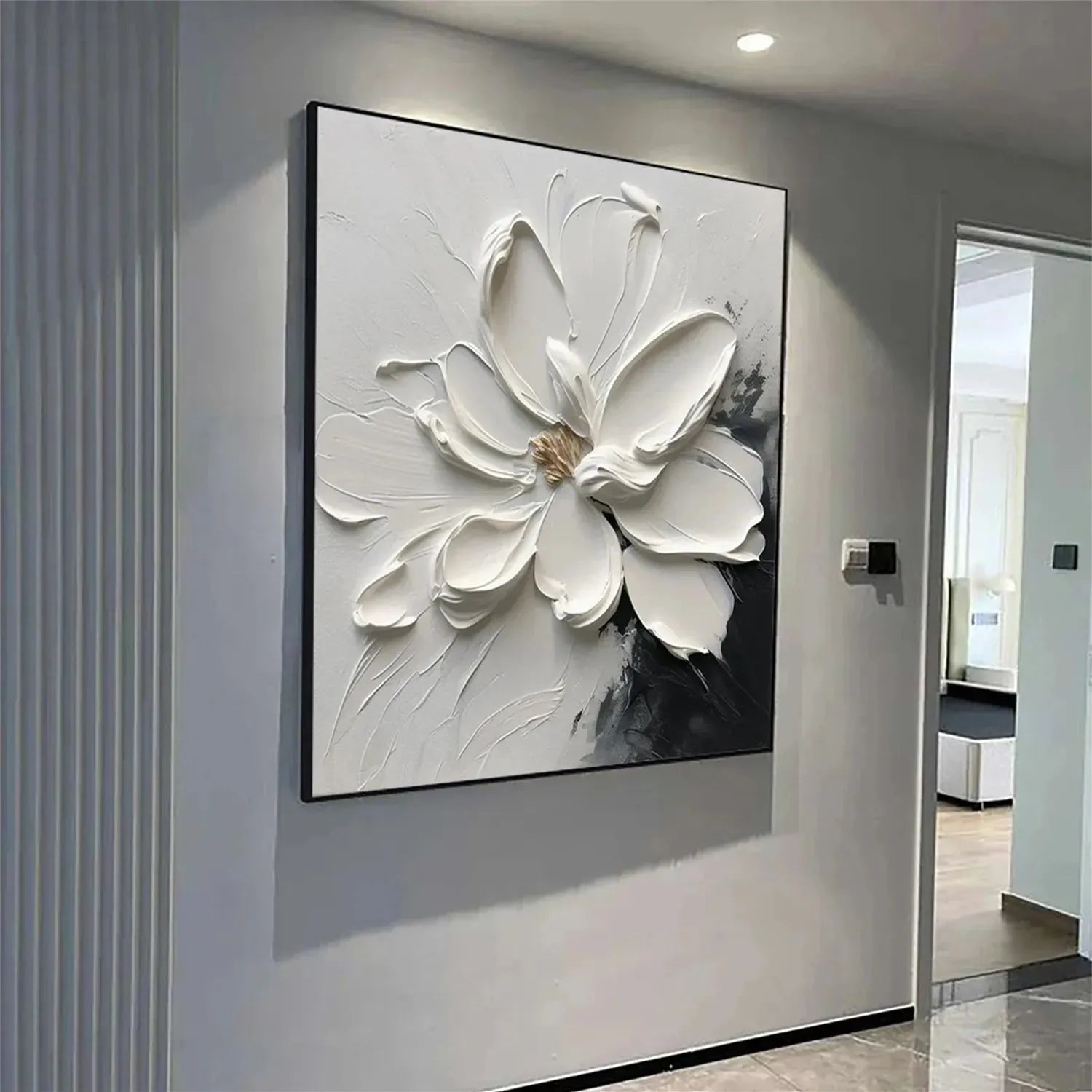 Flower Textured Painting Canvas #FP048