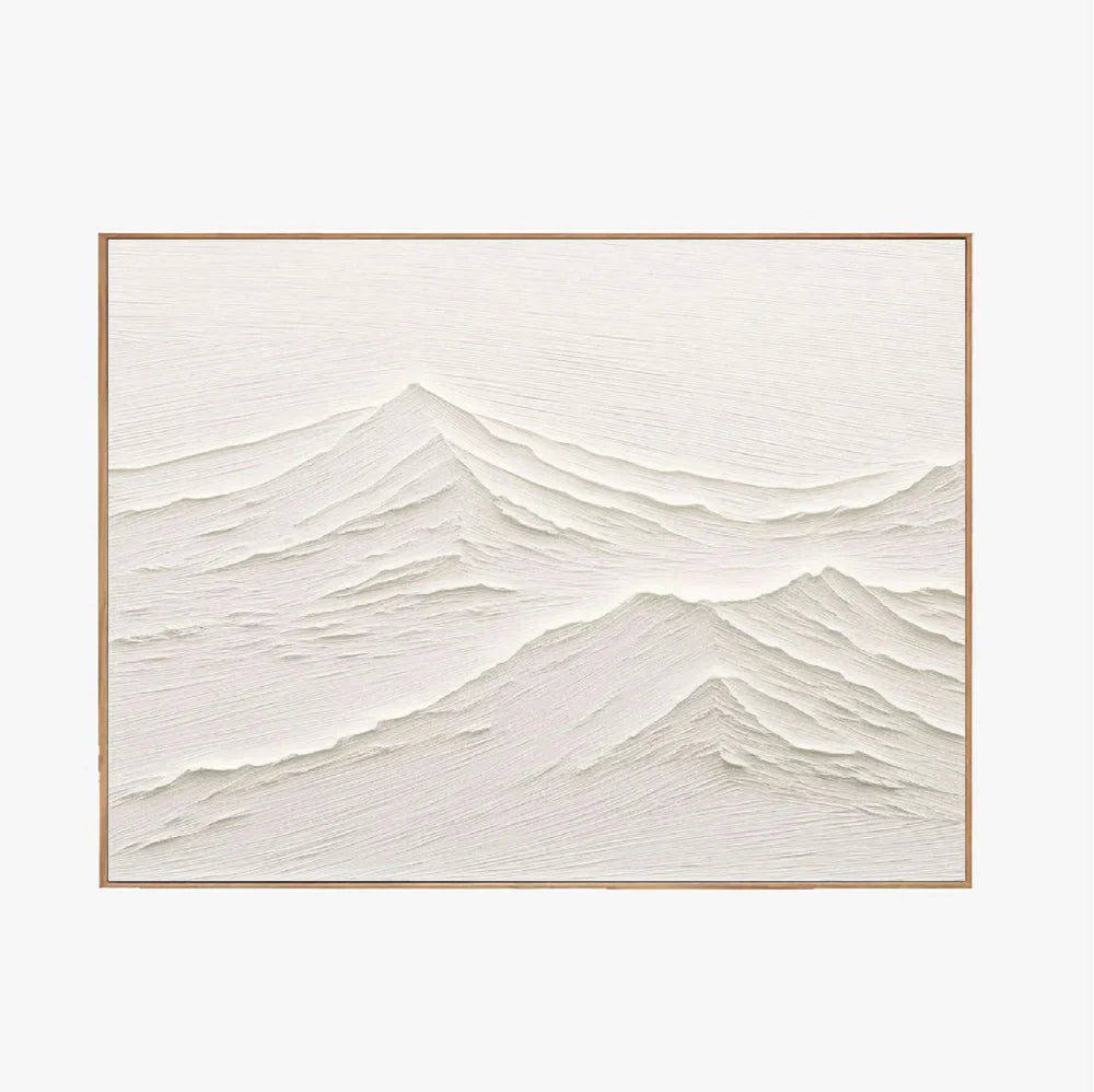 White Minimalist Textured Painting Canvas #MM071