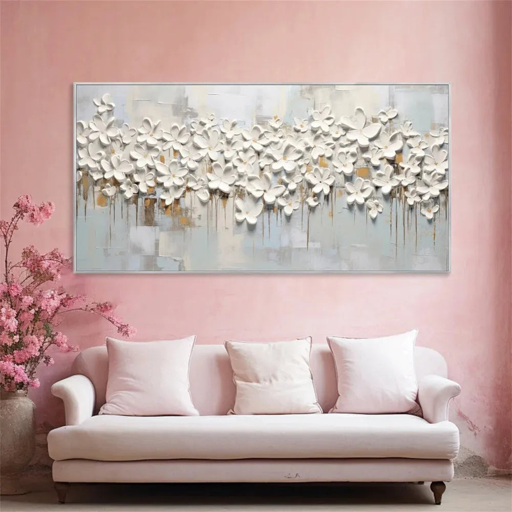 Flower Textured Painting Canvas #FP061