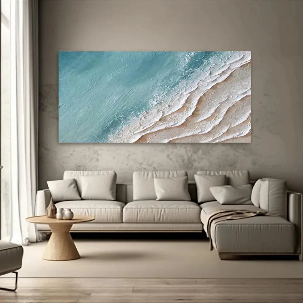 Ocean And Sky Textured Painting Canvas #OS023