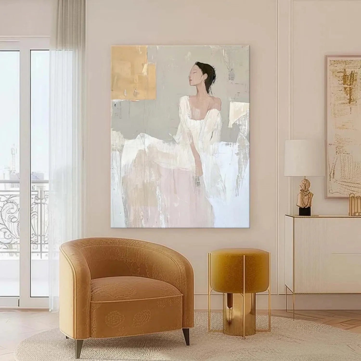 Abstract Portrait Canvas Art #AE022