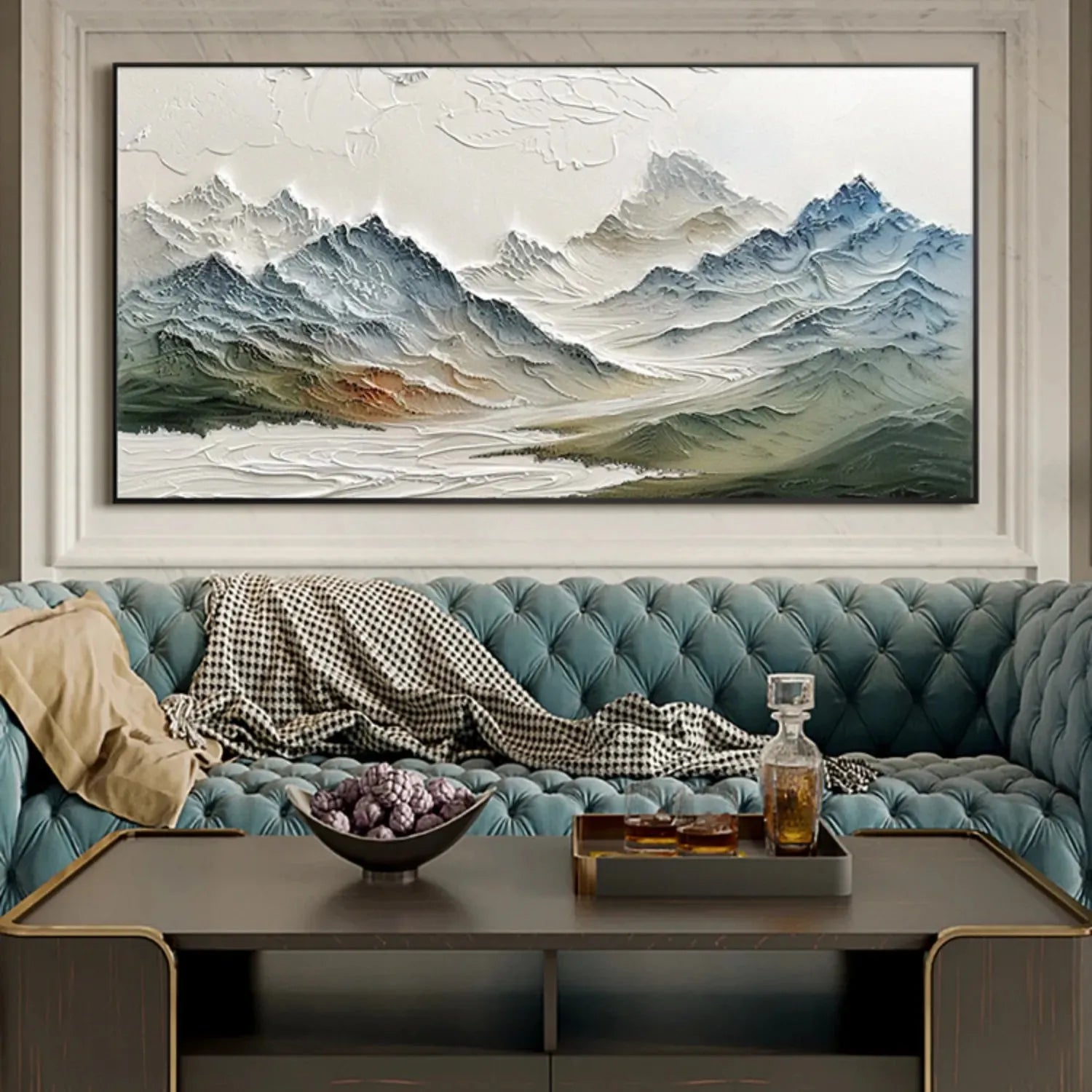 Colorful Mountain Textured Abstract Painting #MT004