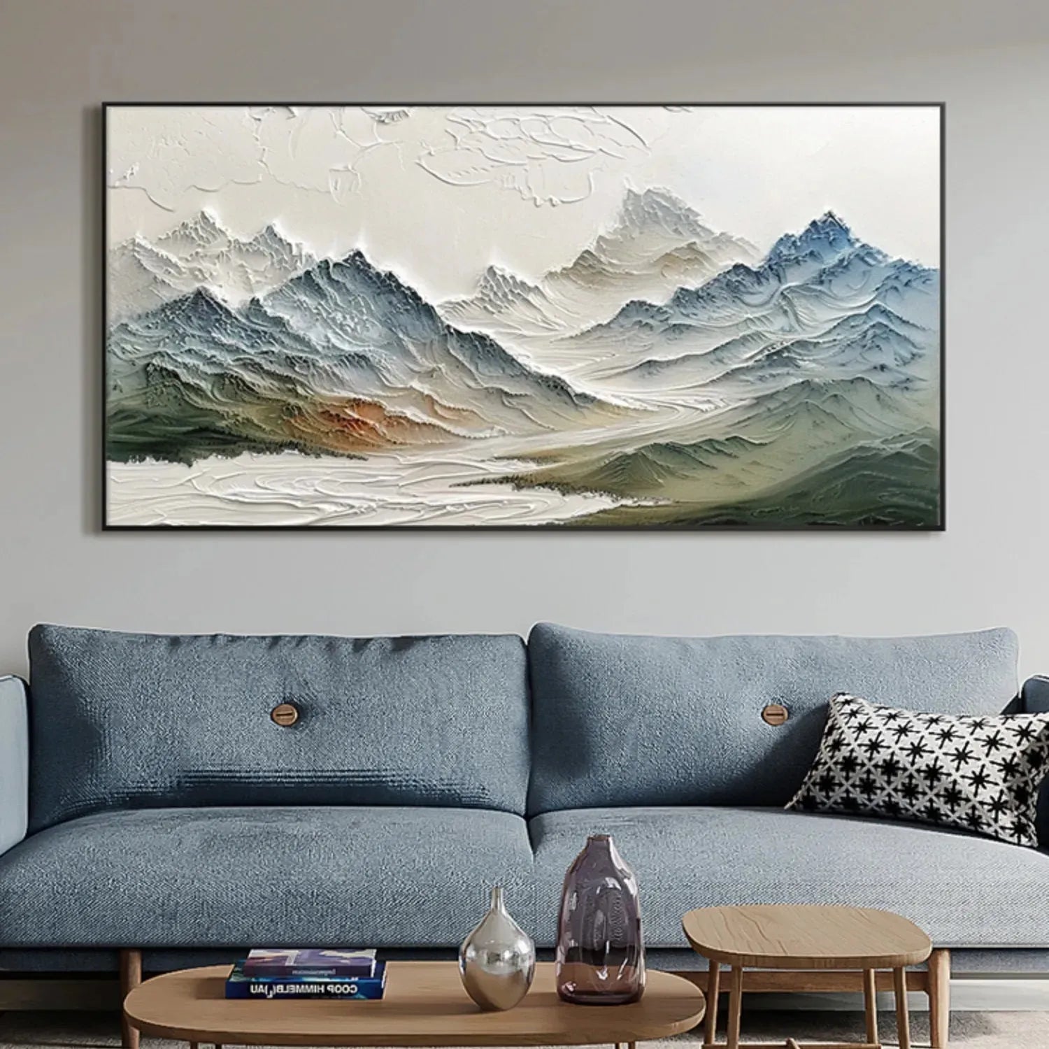 Colorful Mountain Textured Abstract Painting #MT004