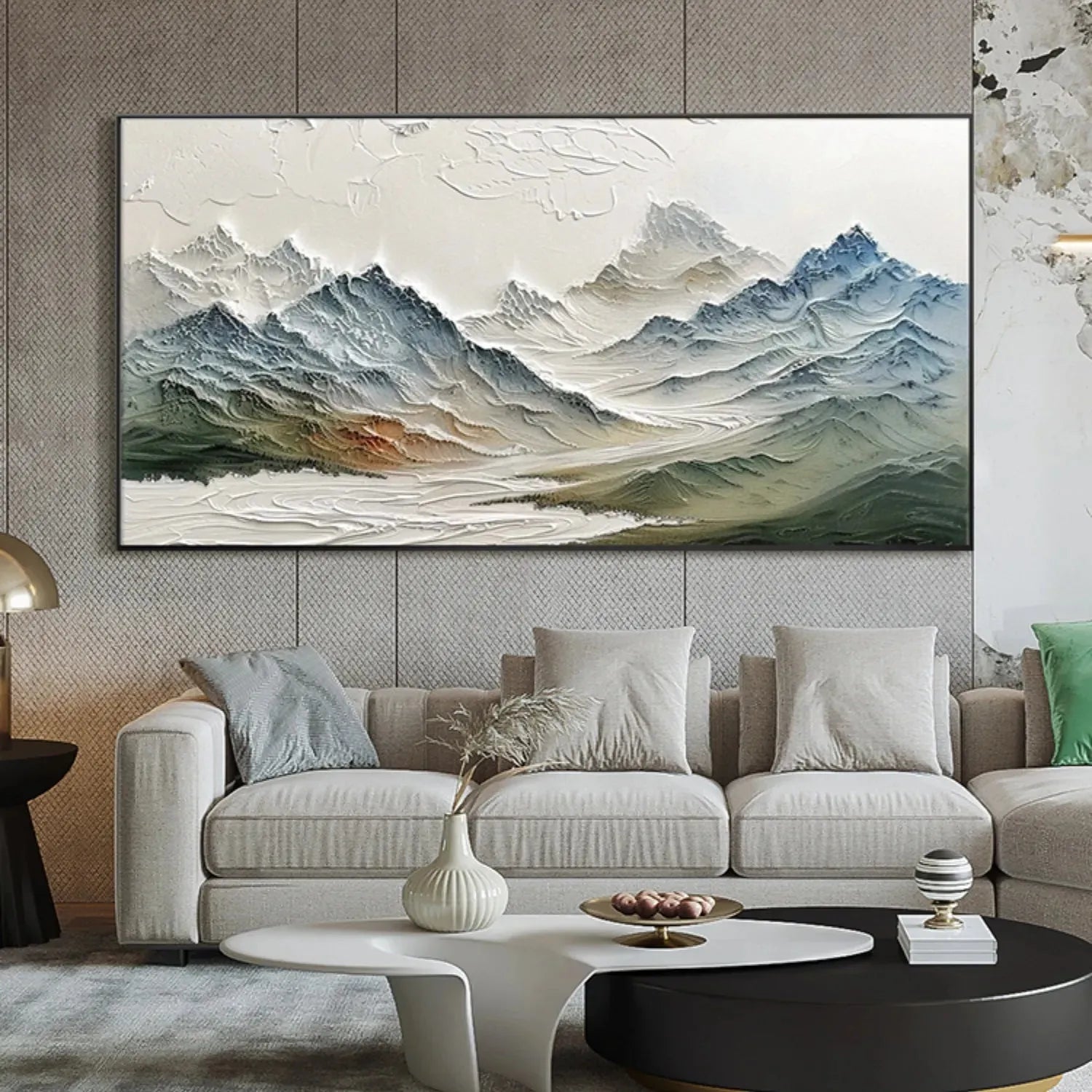 Colorful Mountain Textured Abstract Painting #MT004