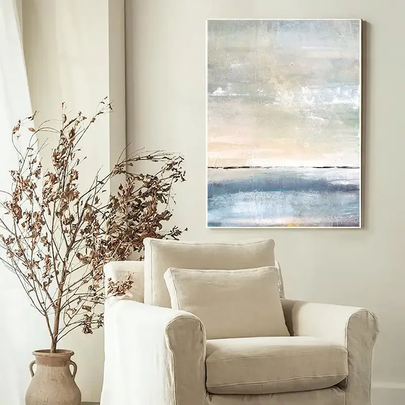 Ocean And Sky Textured Painting Canvas #OS001