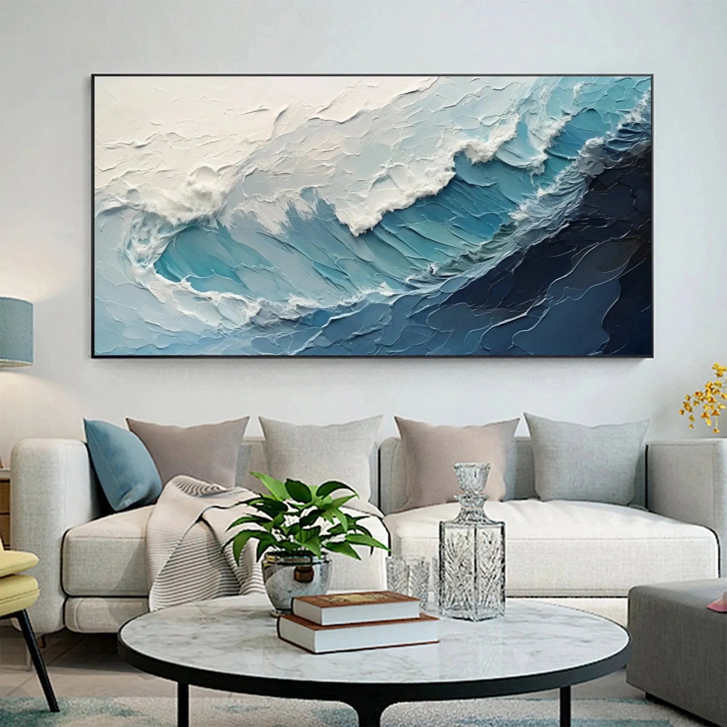 Ocean Textured Painting Canvas #OP022