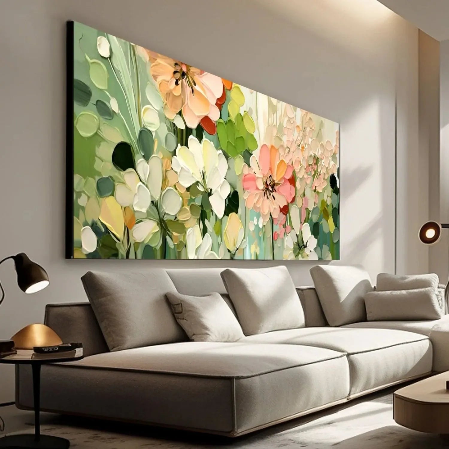 Colorful Flower Textured Painting Canvas #FP051