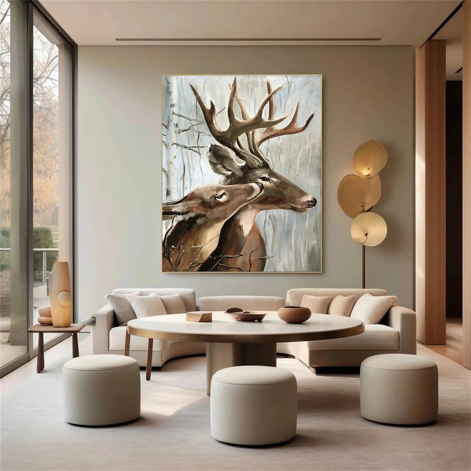 Abstract Animal Rangifer tarandus Wall Art #AC054