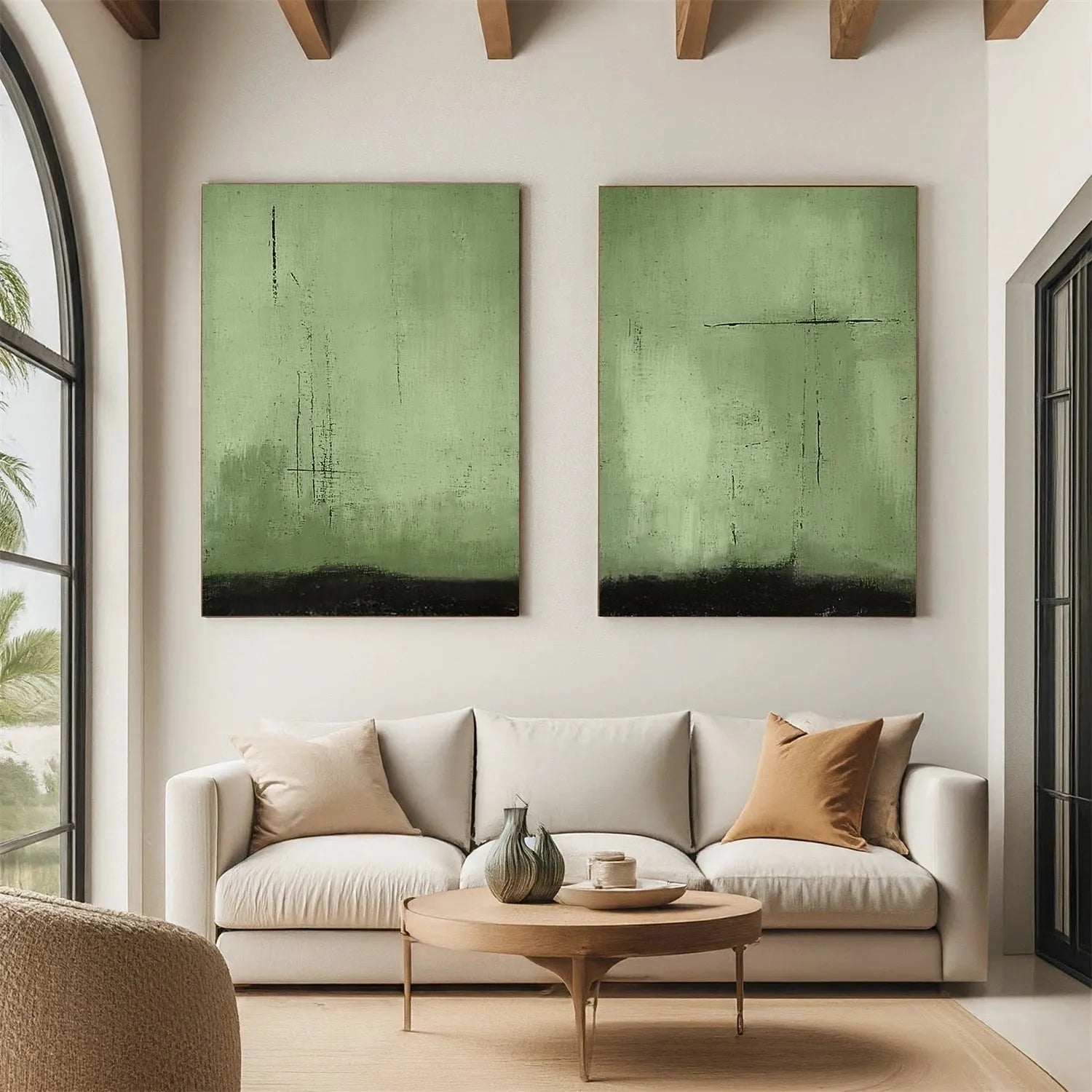 Abstract Painting Canvas Set of 2 #AP157