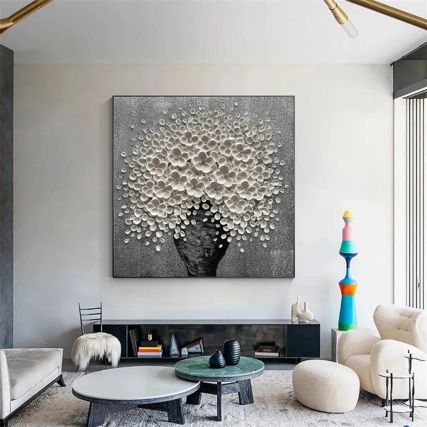 Flower Textured Painting Canvas #FP066