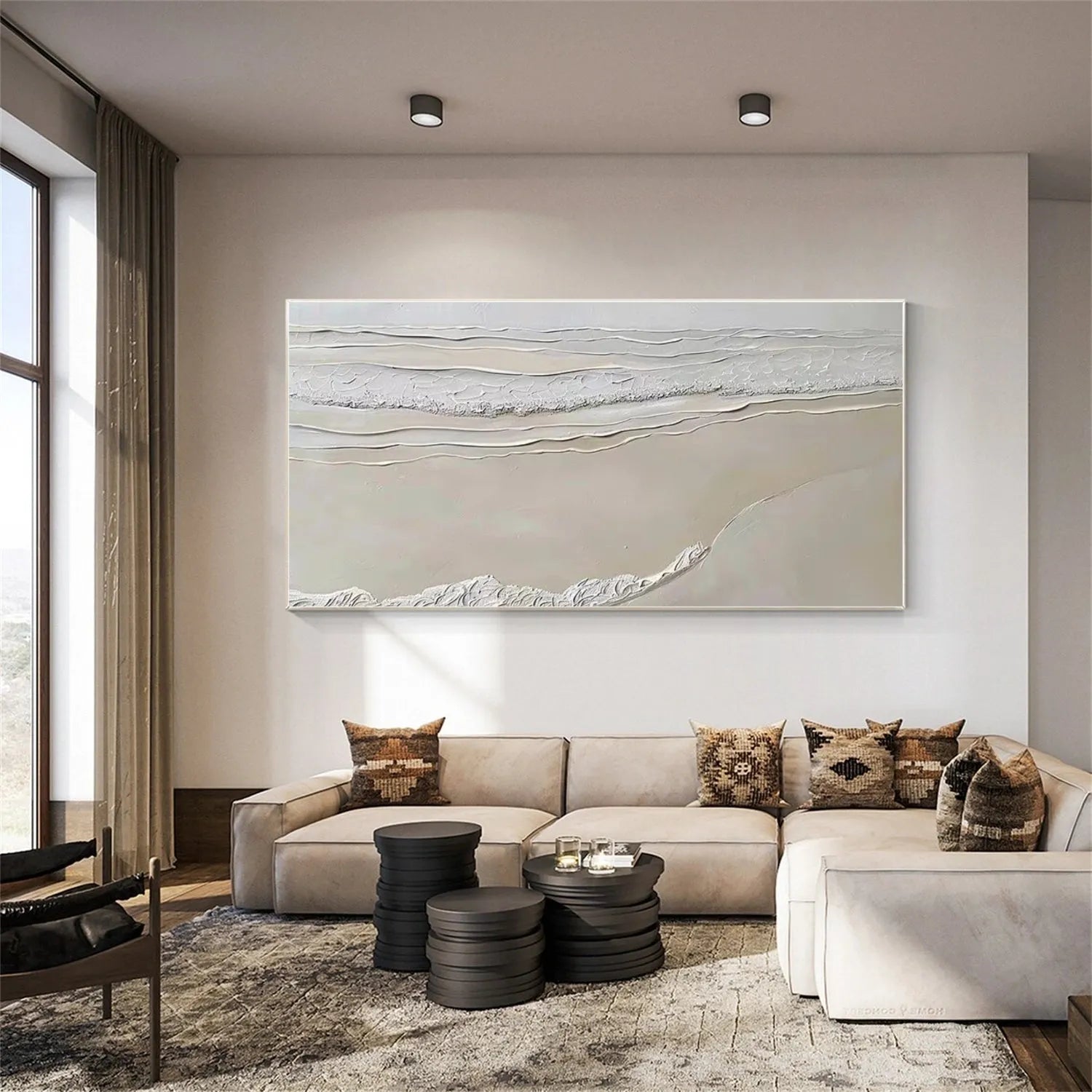 Ocean Abstract Textured Wall Art #OP037