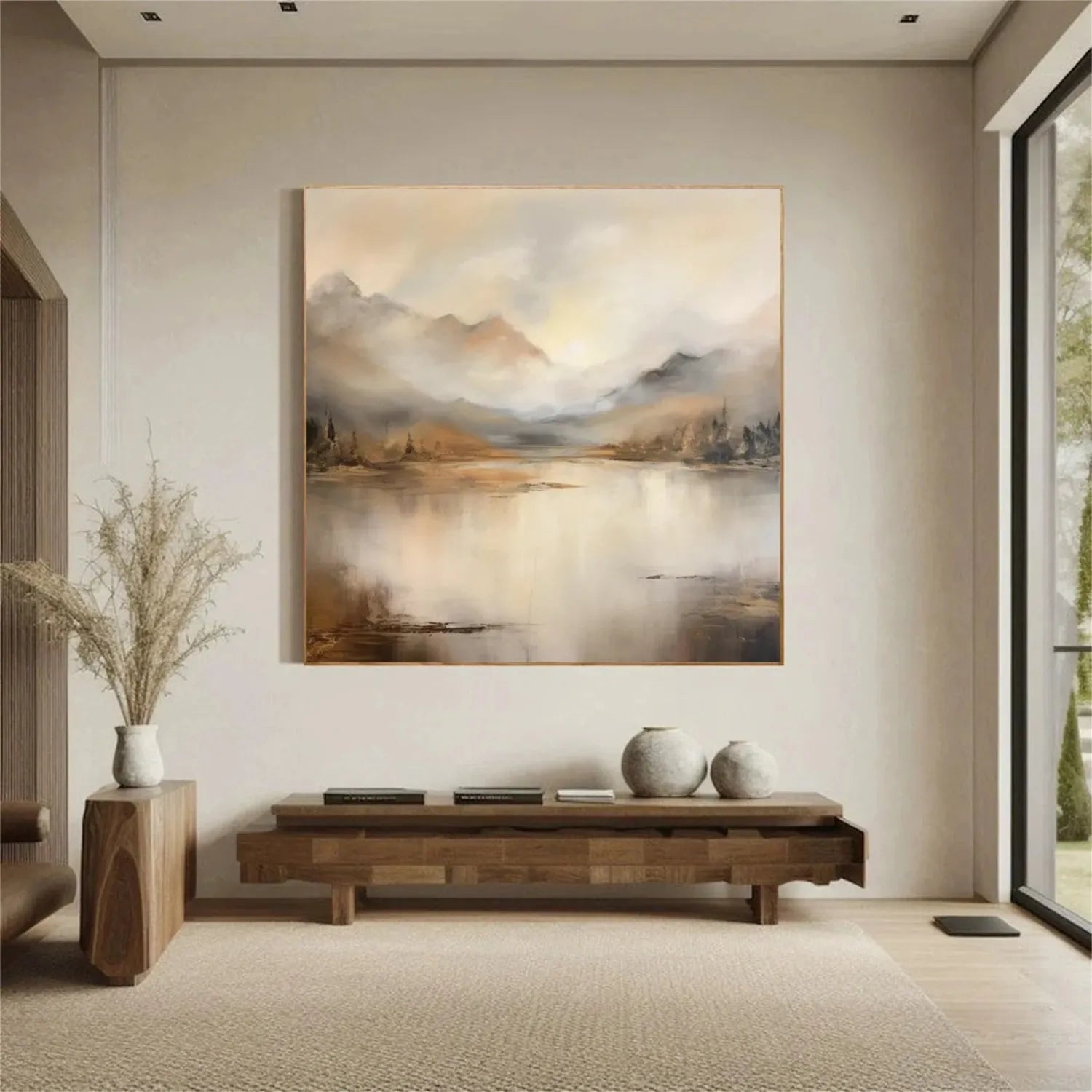 Abstract Mountain Canvas Art #MO020