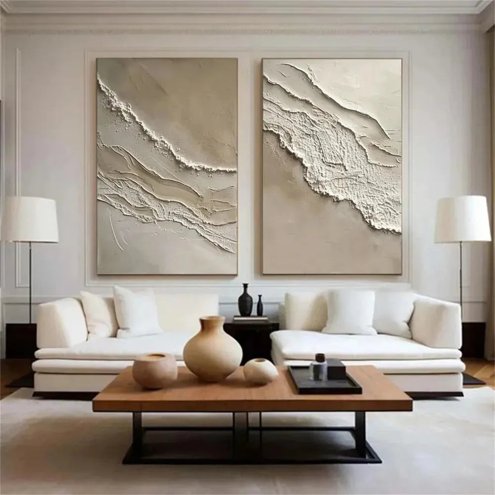 Ocean Textured Painting Canvas Set of 2 #OP028