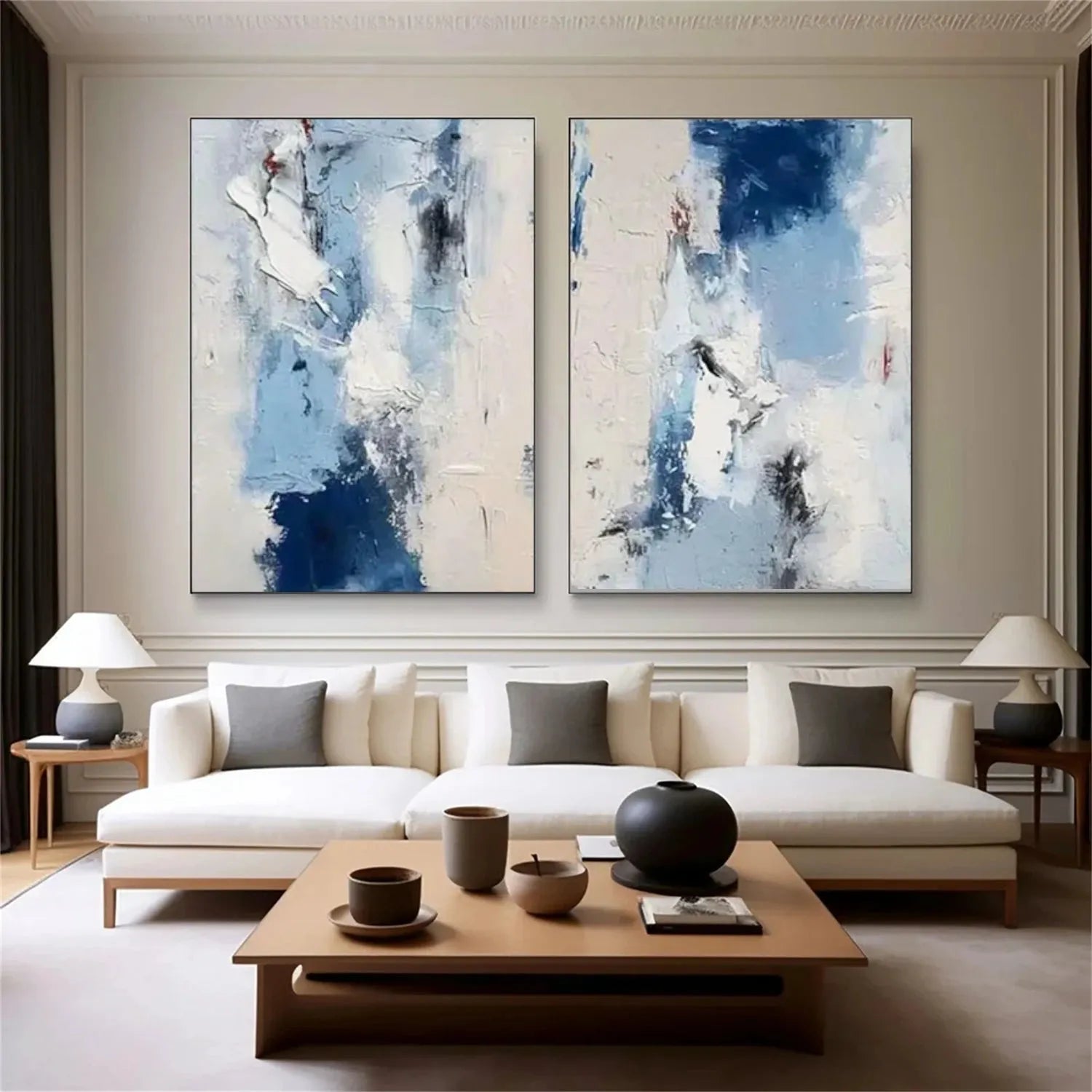 Abstract Painting Canvas Set of 2 #AP071